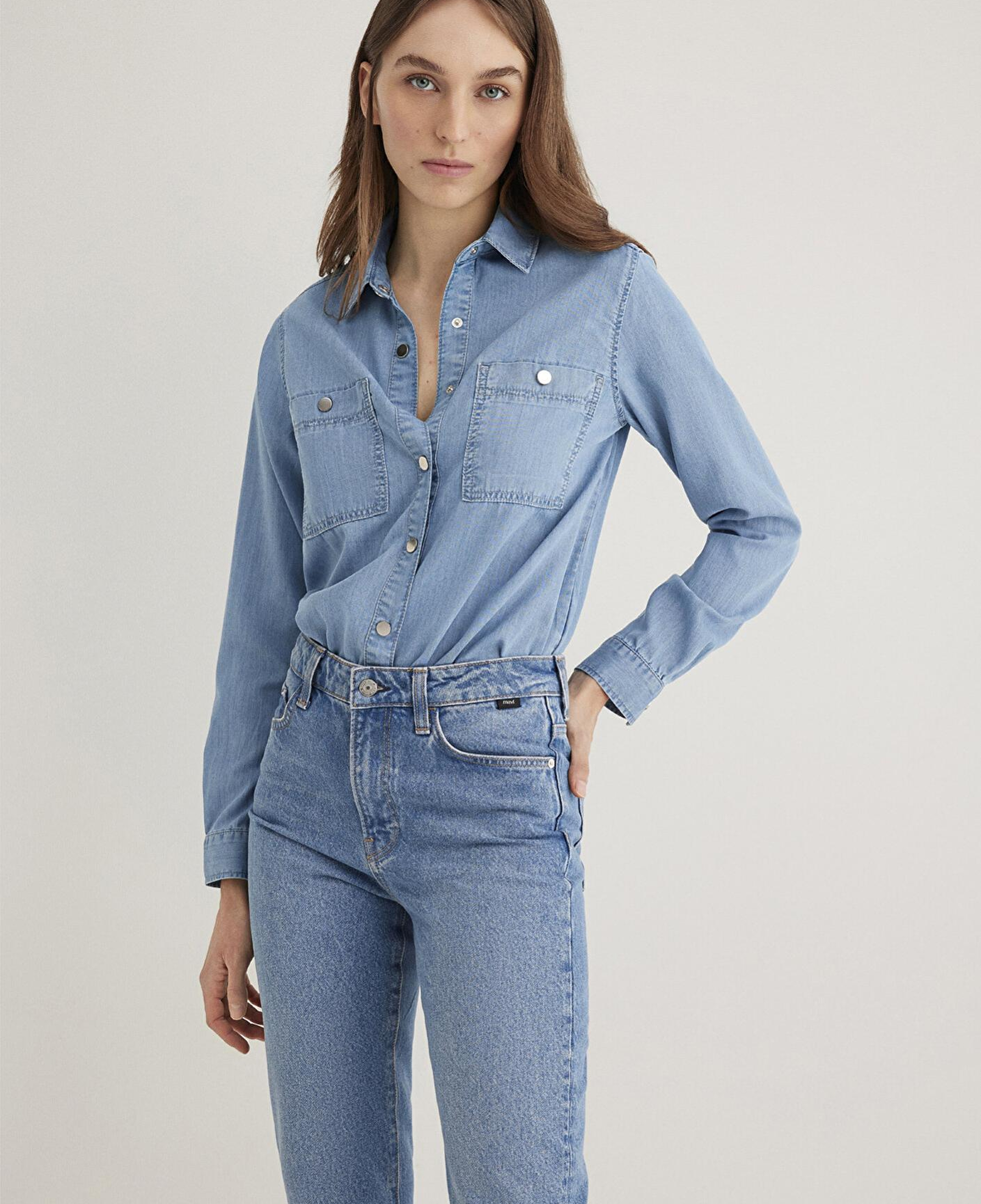 Mavi Betty Gold Açık Mavi Jean Gömlek Fitted / Vücuda Oturan Kesim 1210818-89159