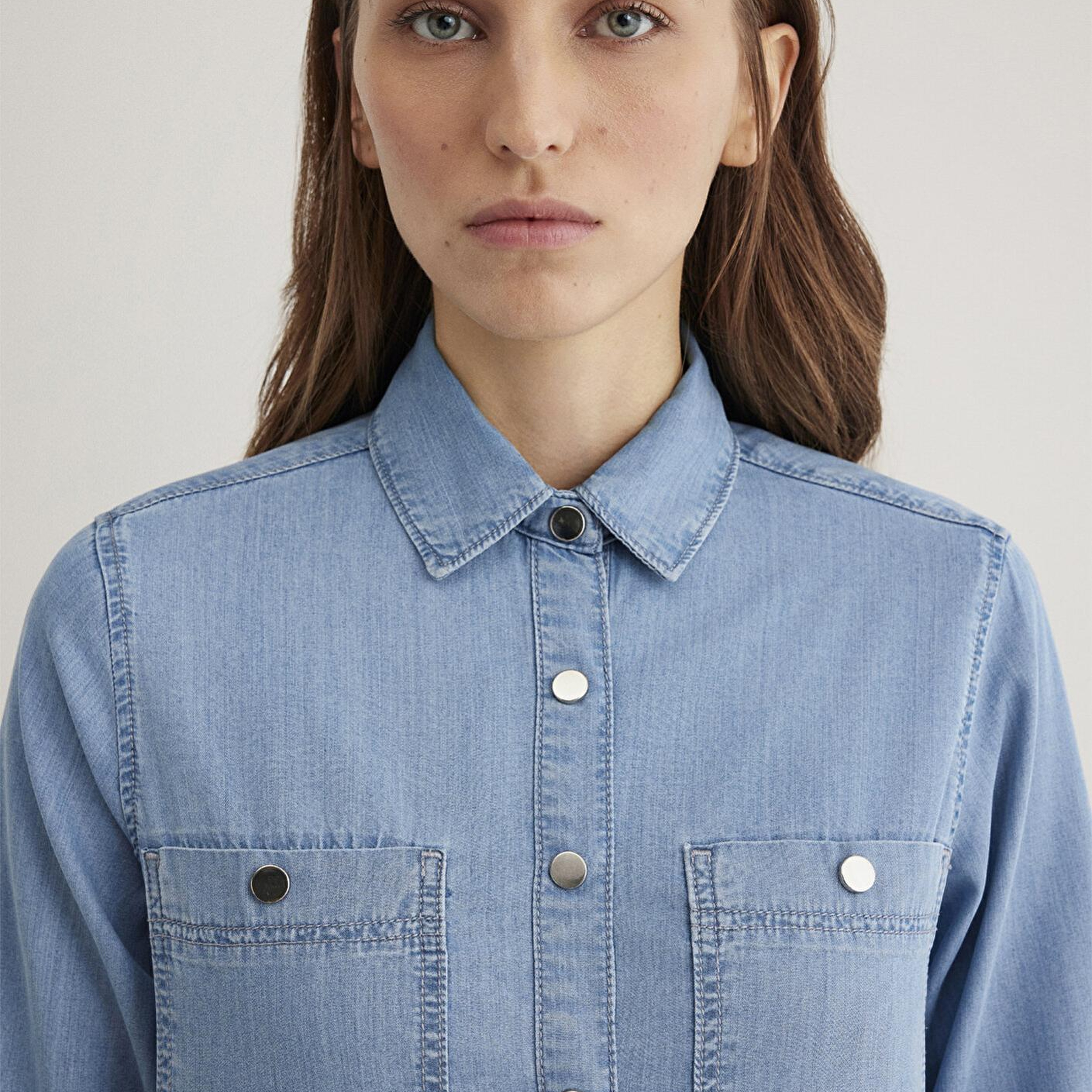 Mavi Betty Gold Açık Mavi Jean Gömlek Fitted / Vücuda Oturan Kesim 1210818-89159