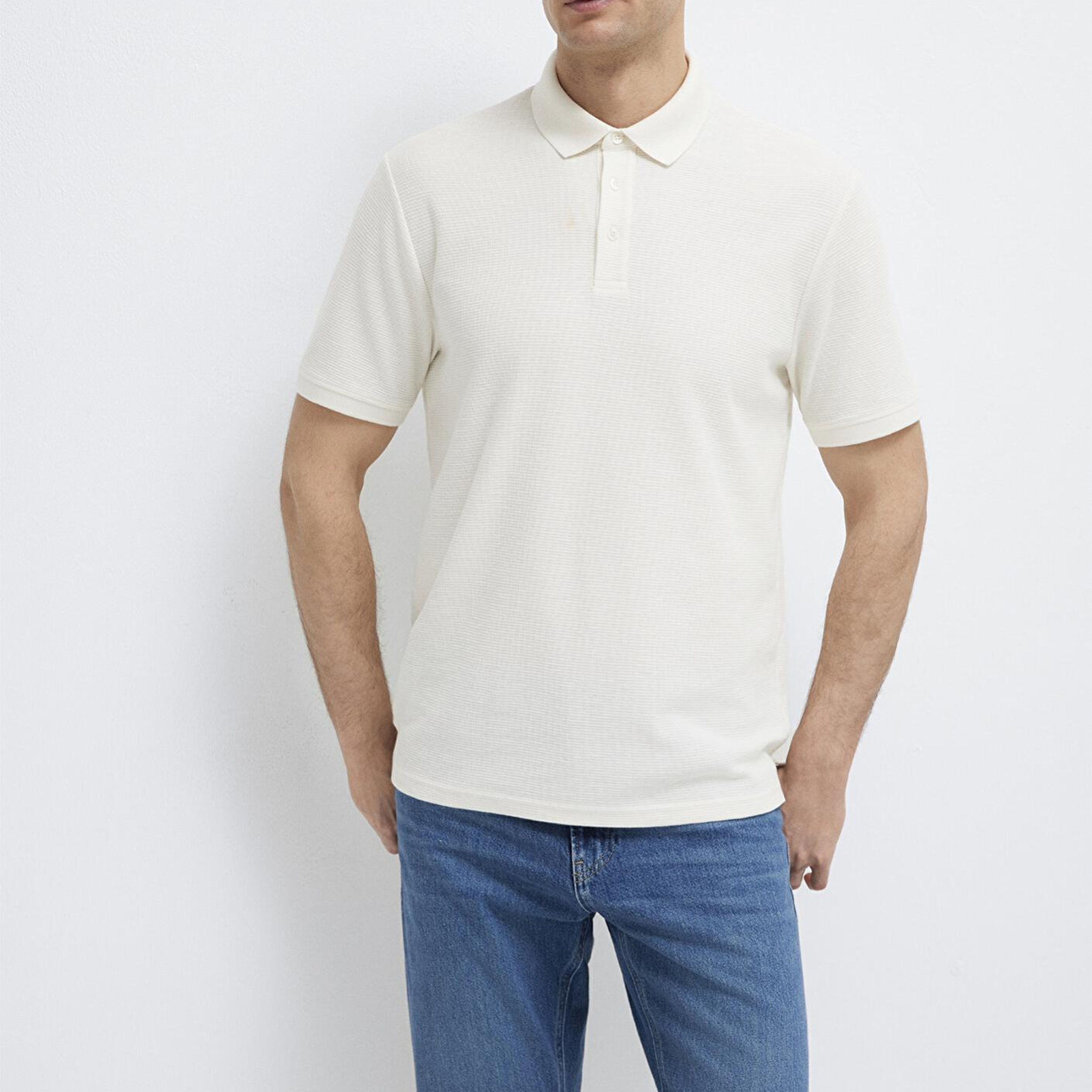 Mavi Ekru Polo Tişört Slim Fit / Dar Kesim 0612521-70057