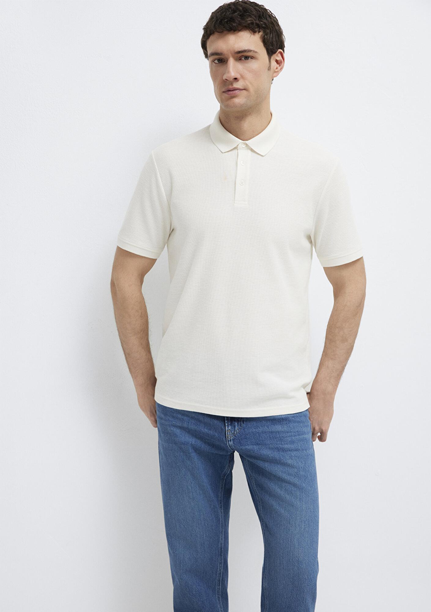 Mavi Ekru Polo Tişört Slim Fit / Dar Kesim 0612521-70057