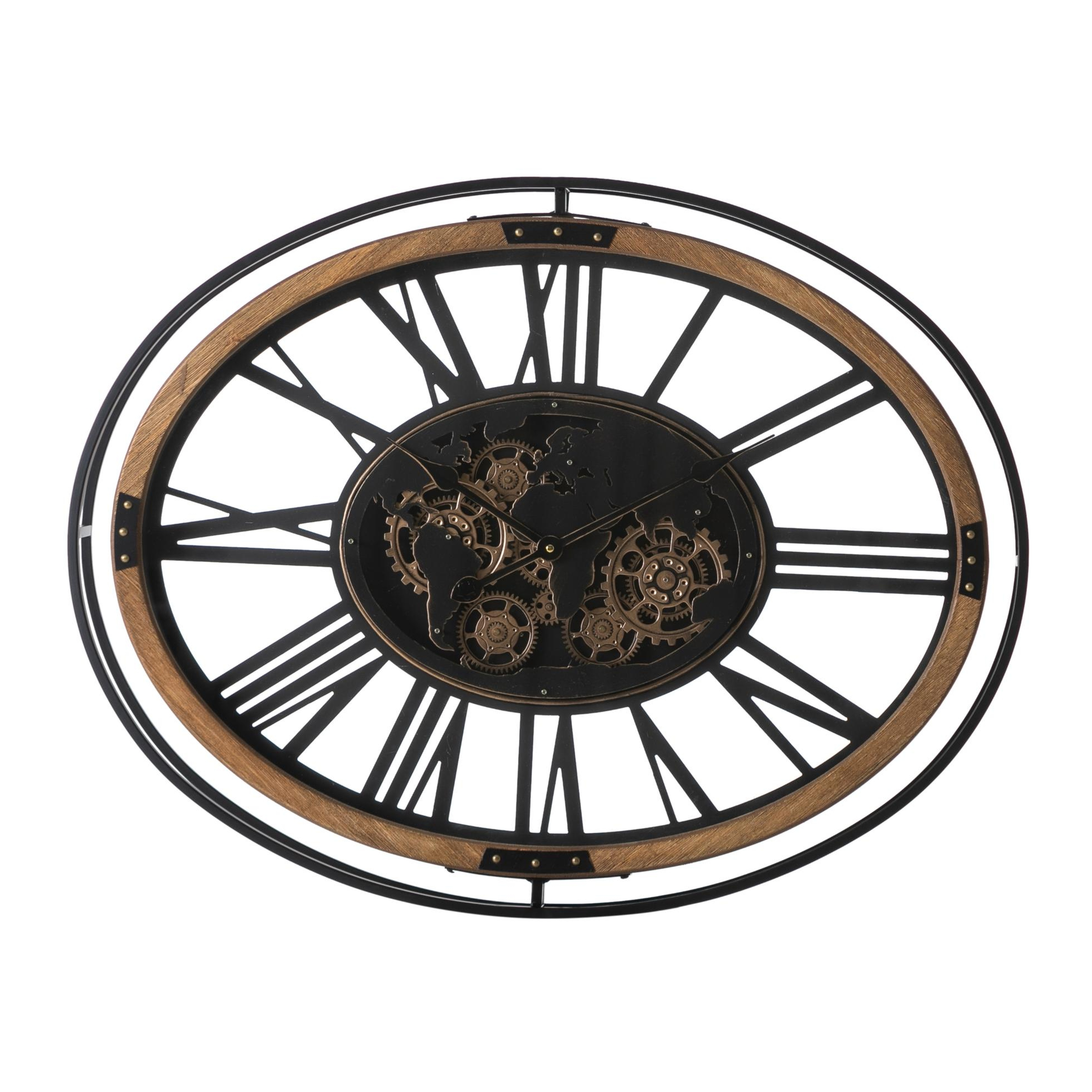 BROWN ÇARKLI DUVAR SAATİ 87X67X8CM