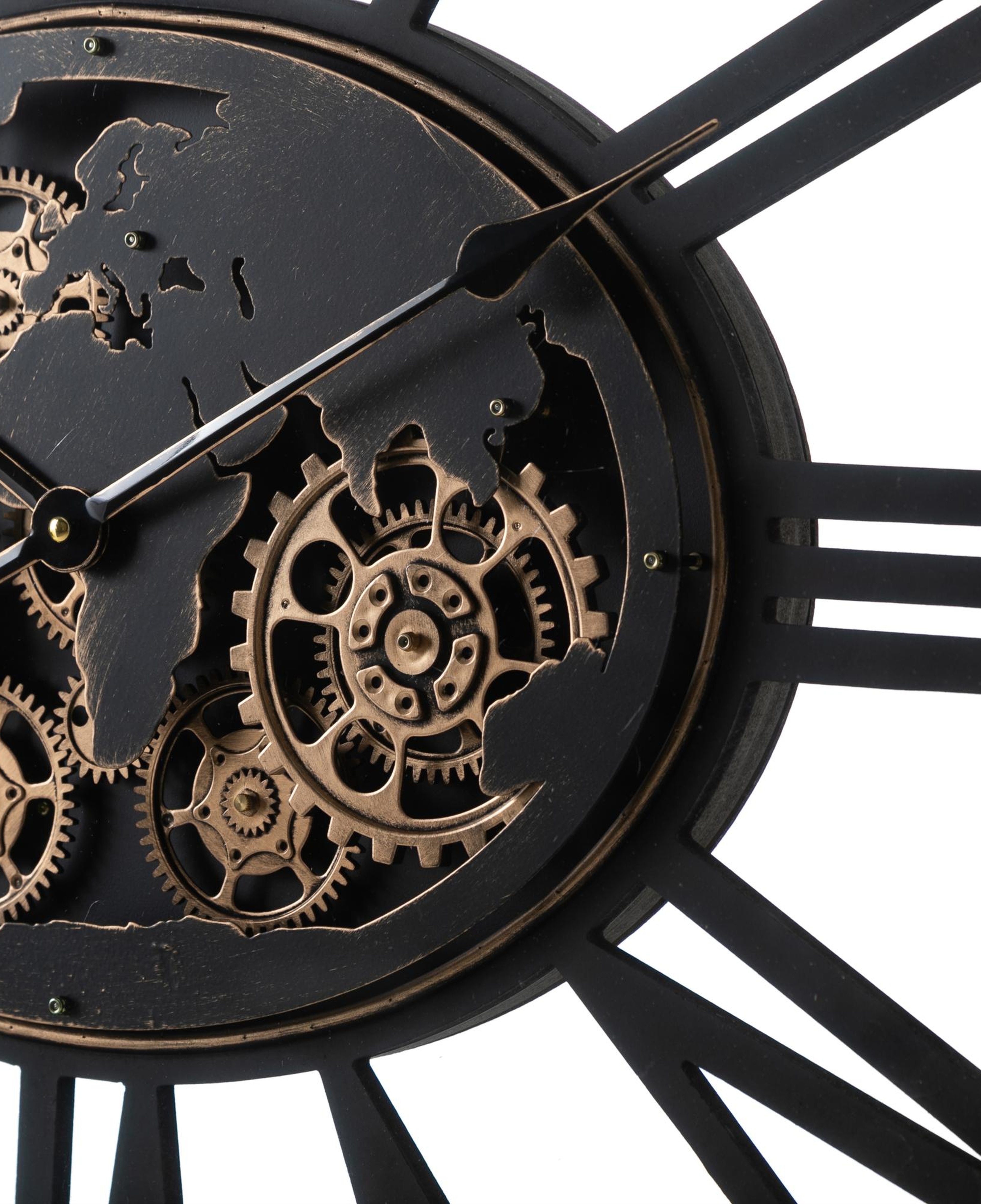 BROWN ÇARKLI DUVAR SAATİ 87X67X8CM