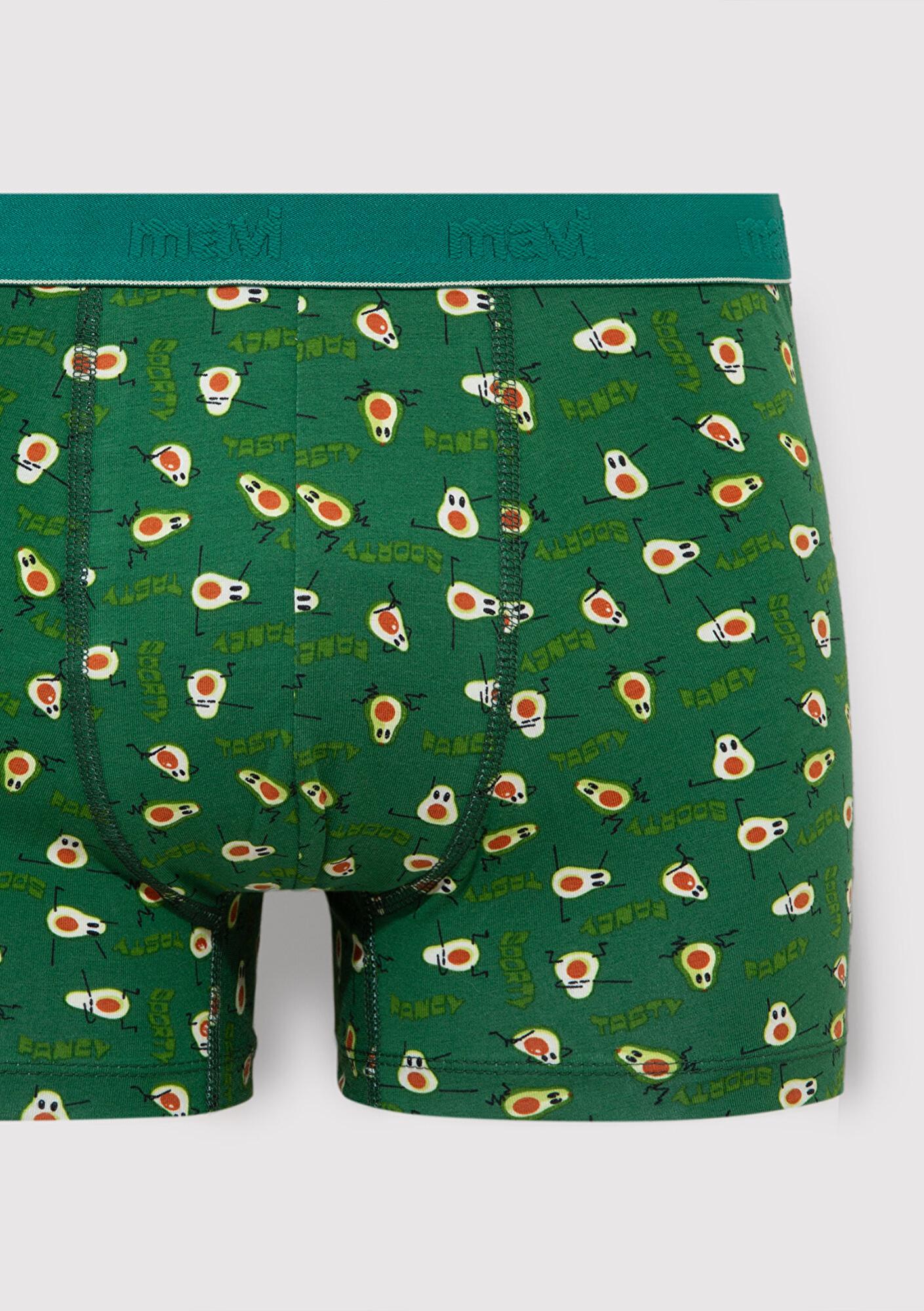 Mavi Avakado Baskılı Yeşil Boxer 0911629-88060