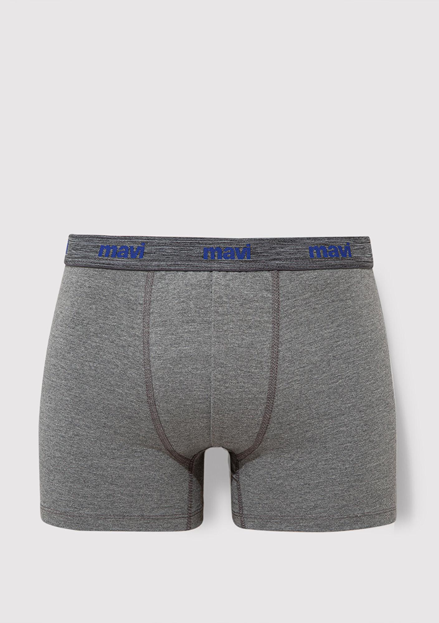 Mavi 3lü Gri Basic Boxer 0911407-23854