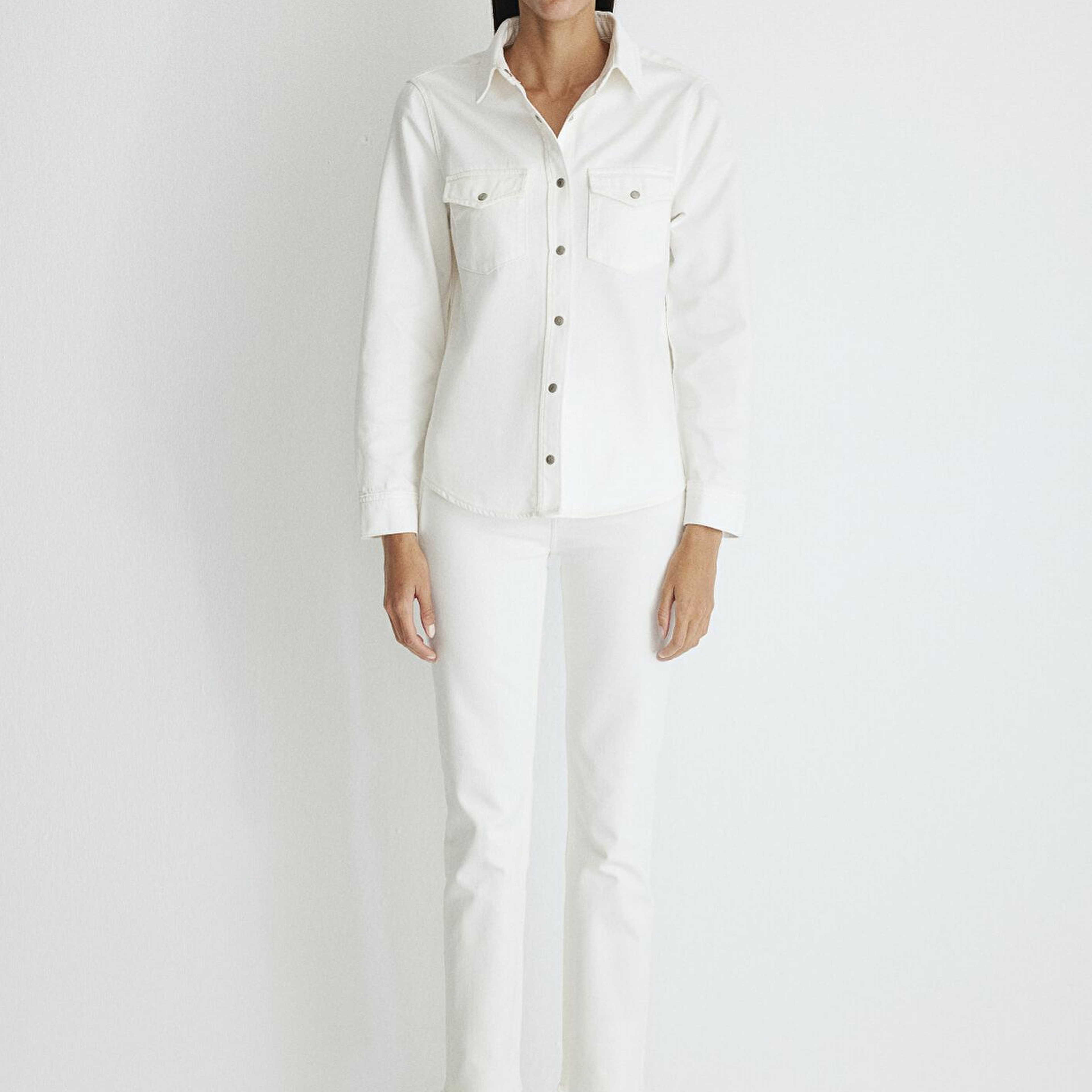 Mavi Merida Real Blue Kırık Beyaz Jean Gömlek Fitted / Vücuda Oturan Kesim 1210662-86491