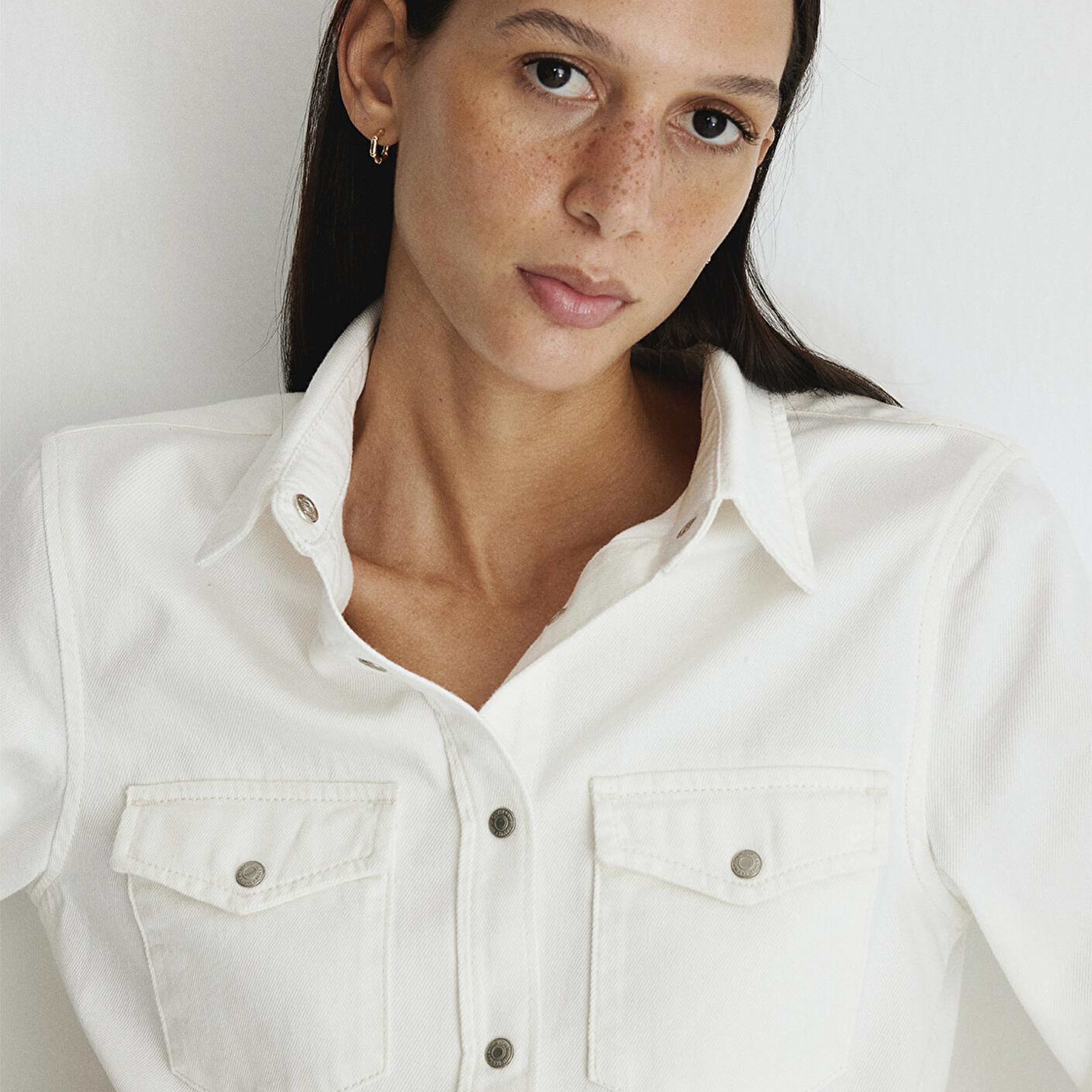 Mavi Merida Real Blue Kırık Beyaz Jean Gömlek Fitted / Vücuda Oturan Kesim 1210662-86491