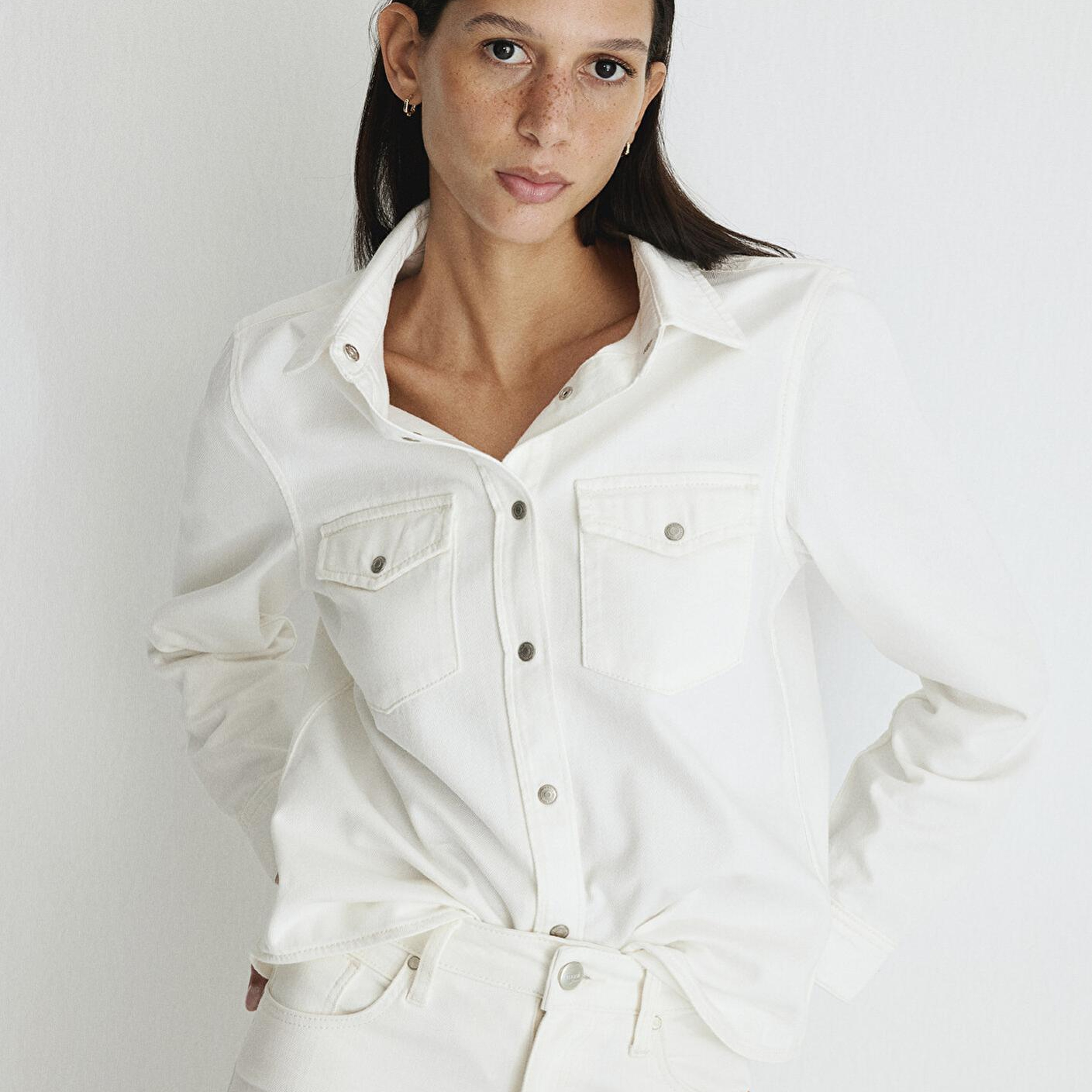 Mavi Merida Real Blue Kırık Beyaz Jean Gömlek Fitted / Vücuda Oturan Kesim 1210662-86491