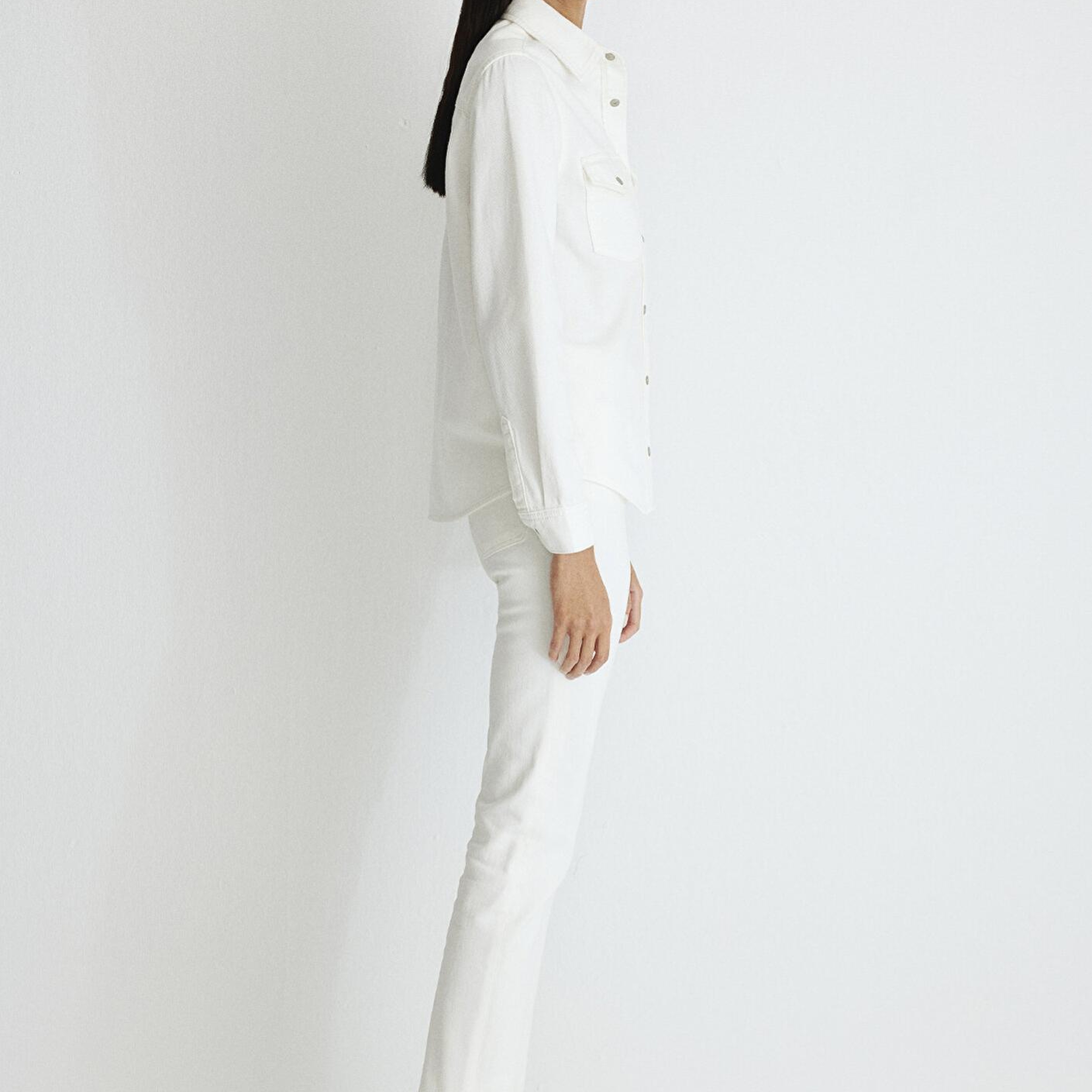 Mavi Merida Real Blue Kırık Beyaz Jean Gömlek Fitted / Vücuda Oturan Kesim 1210662-86491