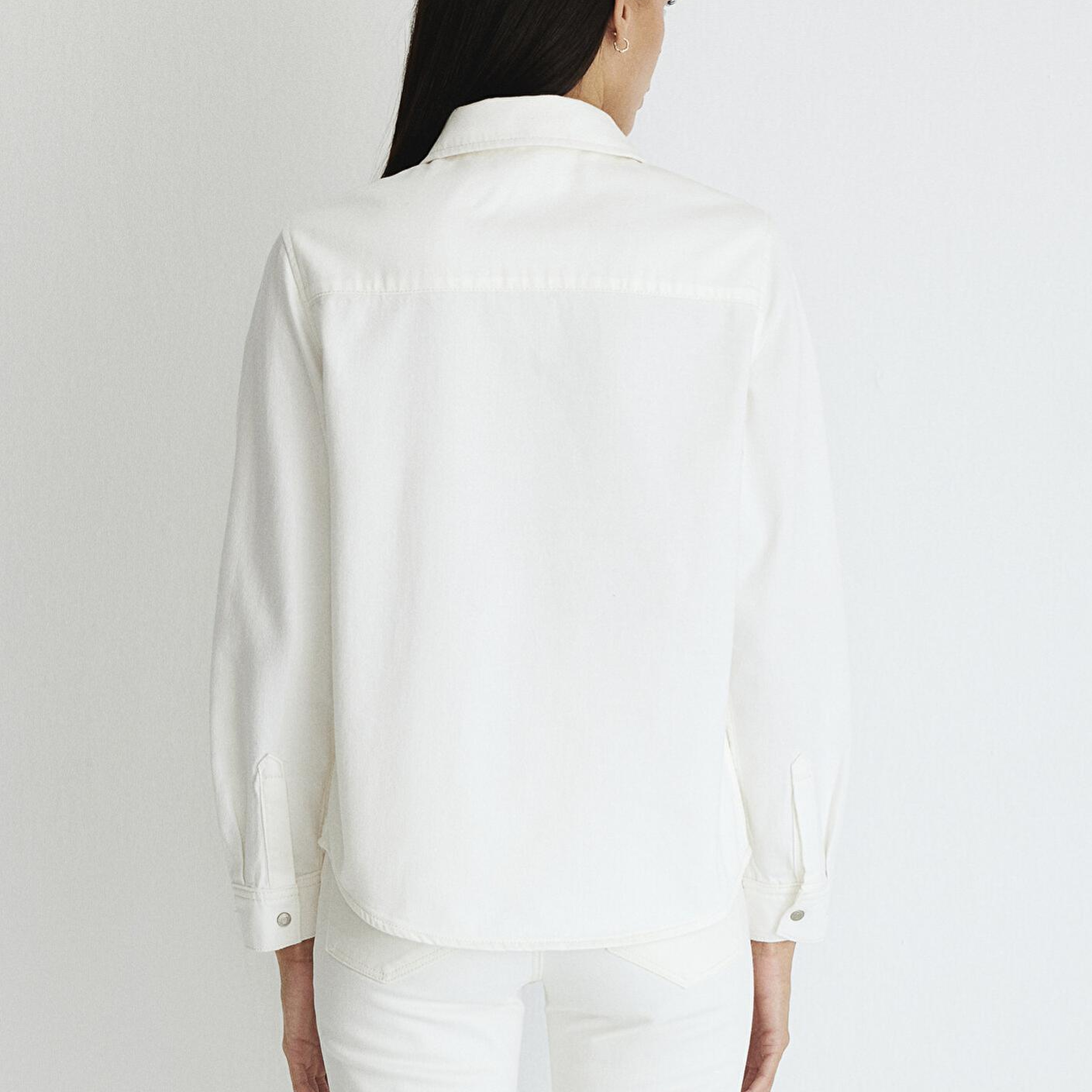 Mavi Merida Real Blue Kırık Beyaz Jean Gömlek Fitted / Vücuda Oturan Kesim 1210662-86491