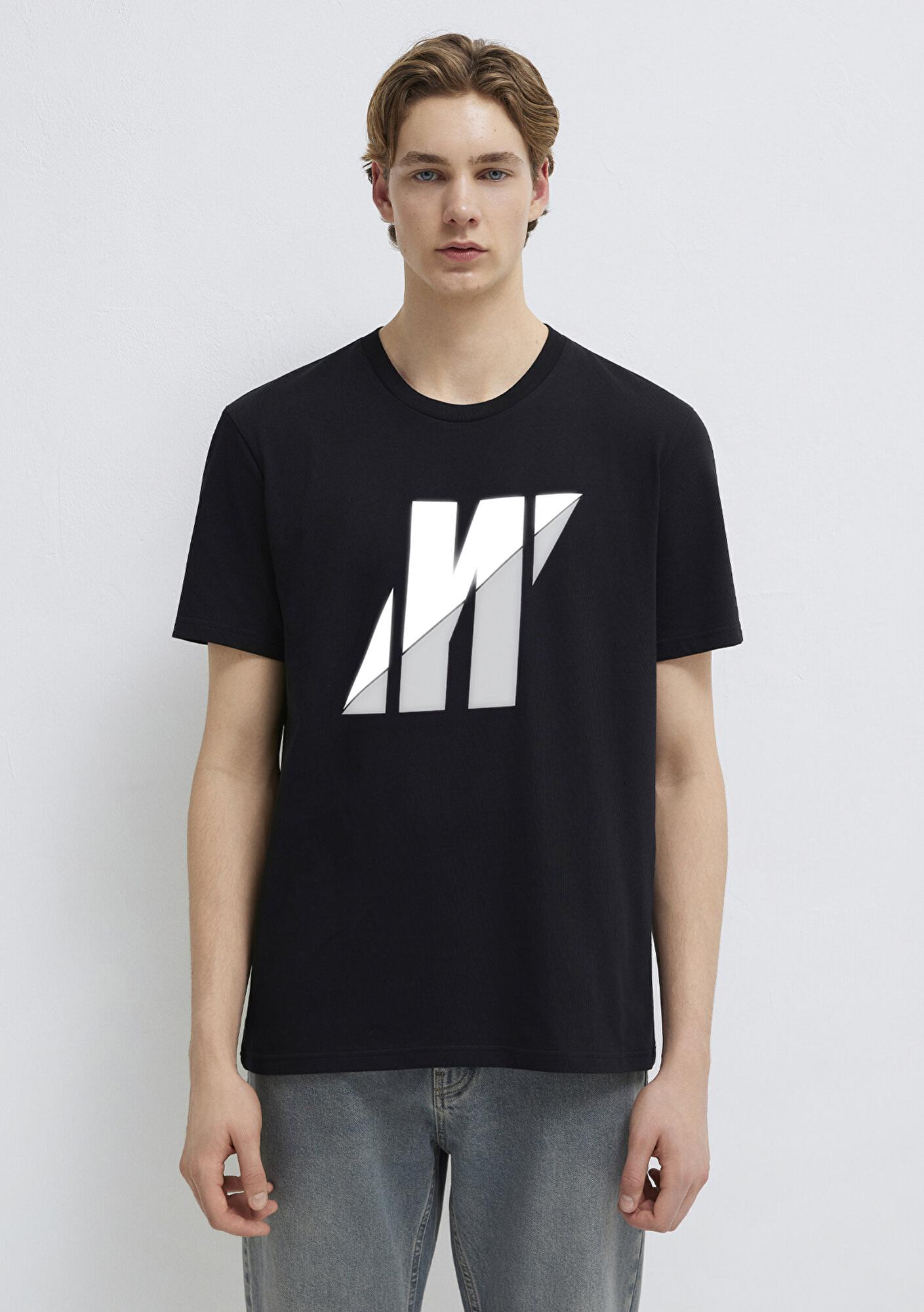 Mavi Mavi Pro Logo Baskılı Siyah Tişört Regular Fit / Normal Kesim 0612174-900