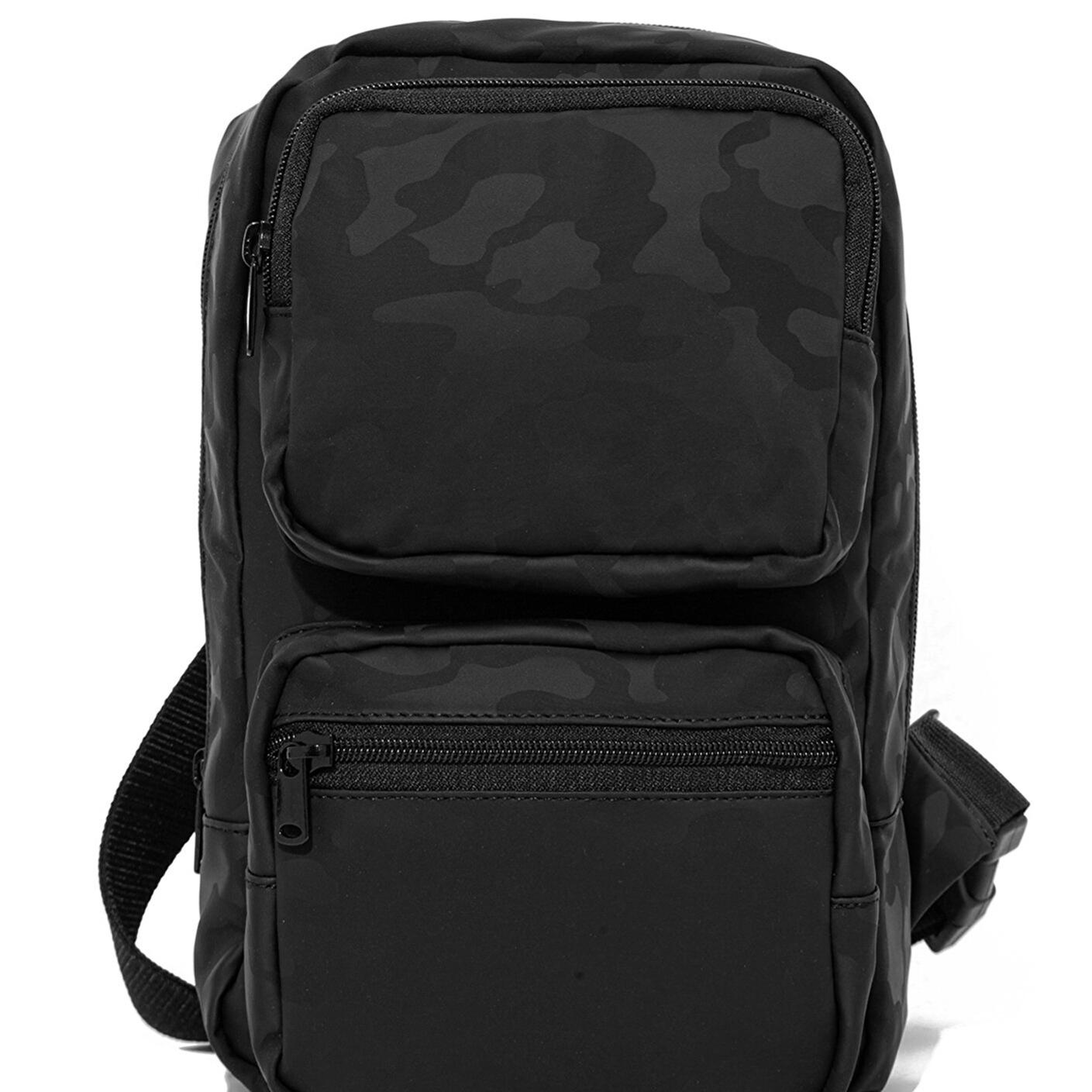 Mavi Kamuflaj Baskılı Siyah Çapraz Çanta 091811-900