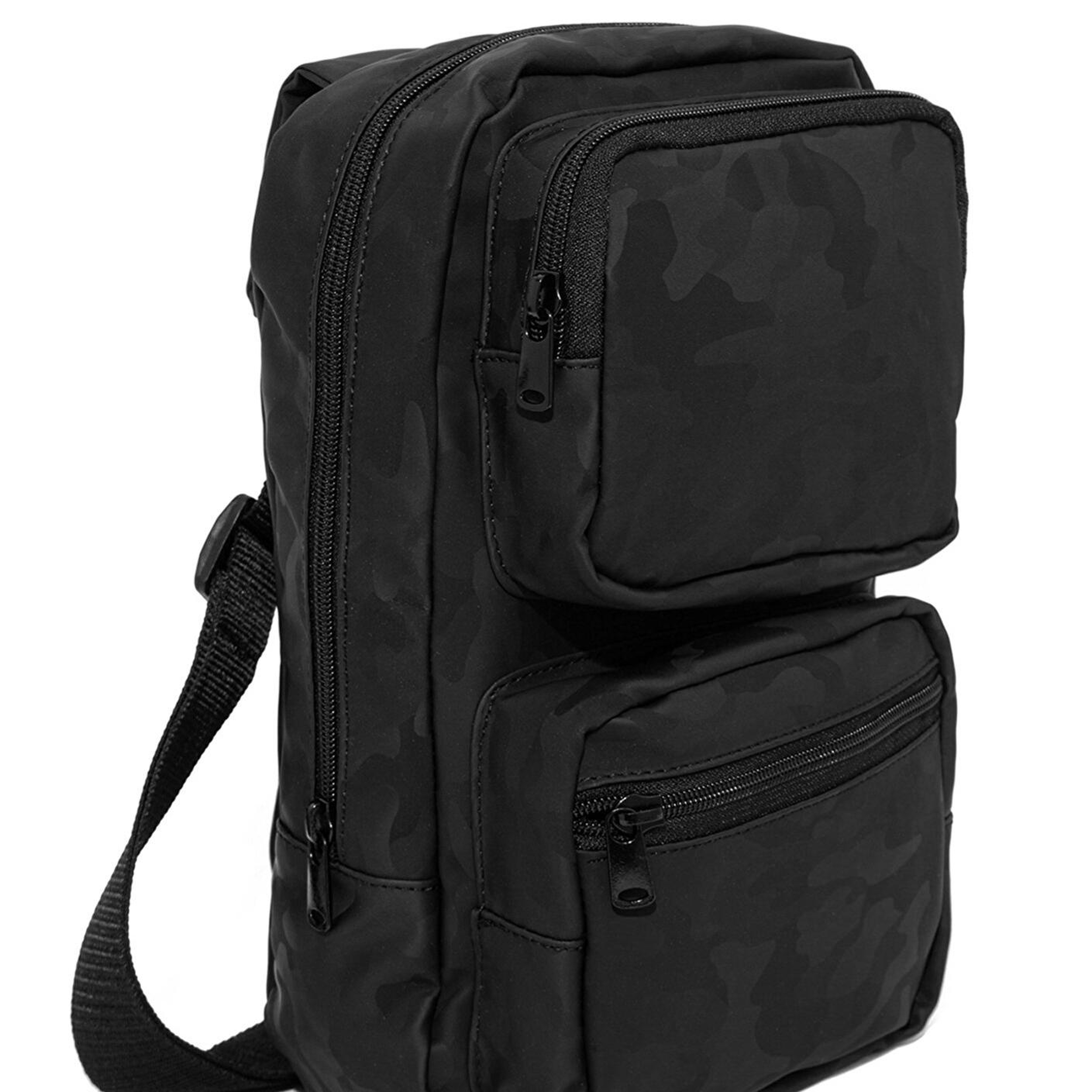 Mavi Kamuflaj Baskılı Siyah Çapraz Çanta 091811-900