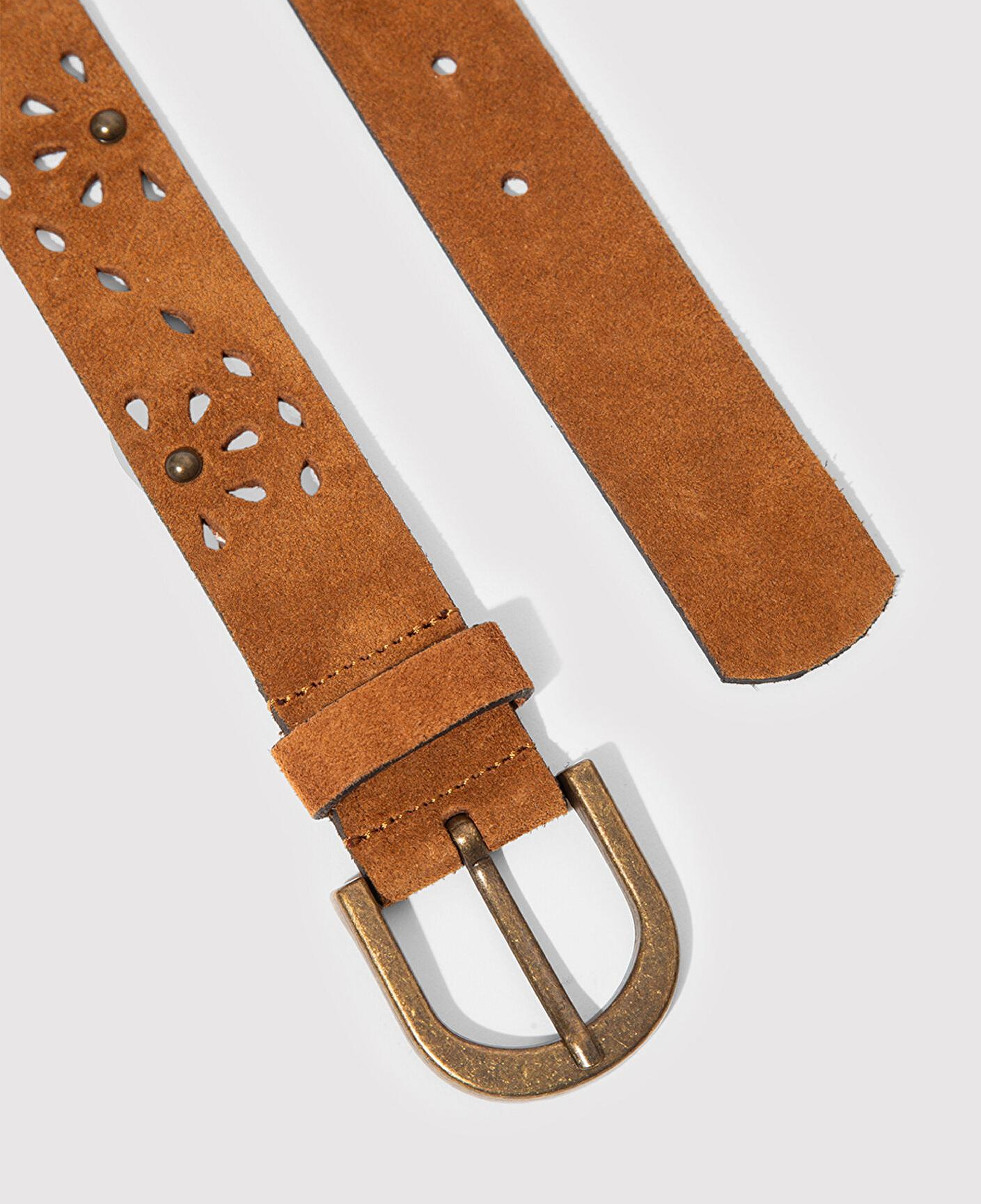 Mavi Kahverengi Süet Deri Kemer 196259-25818