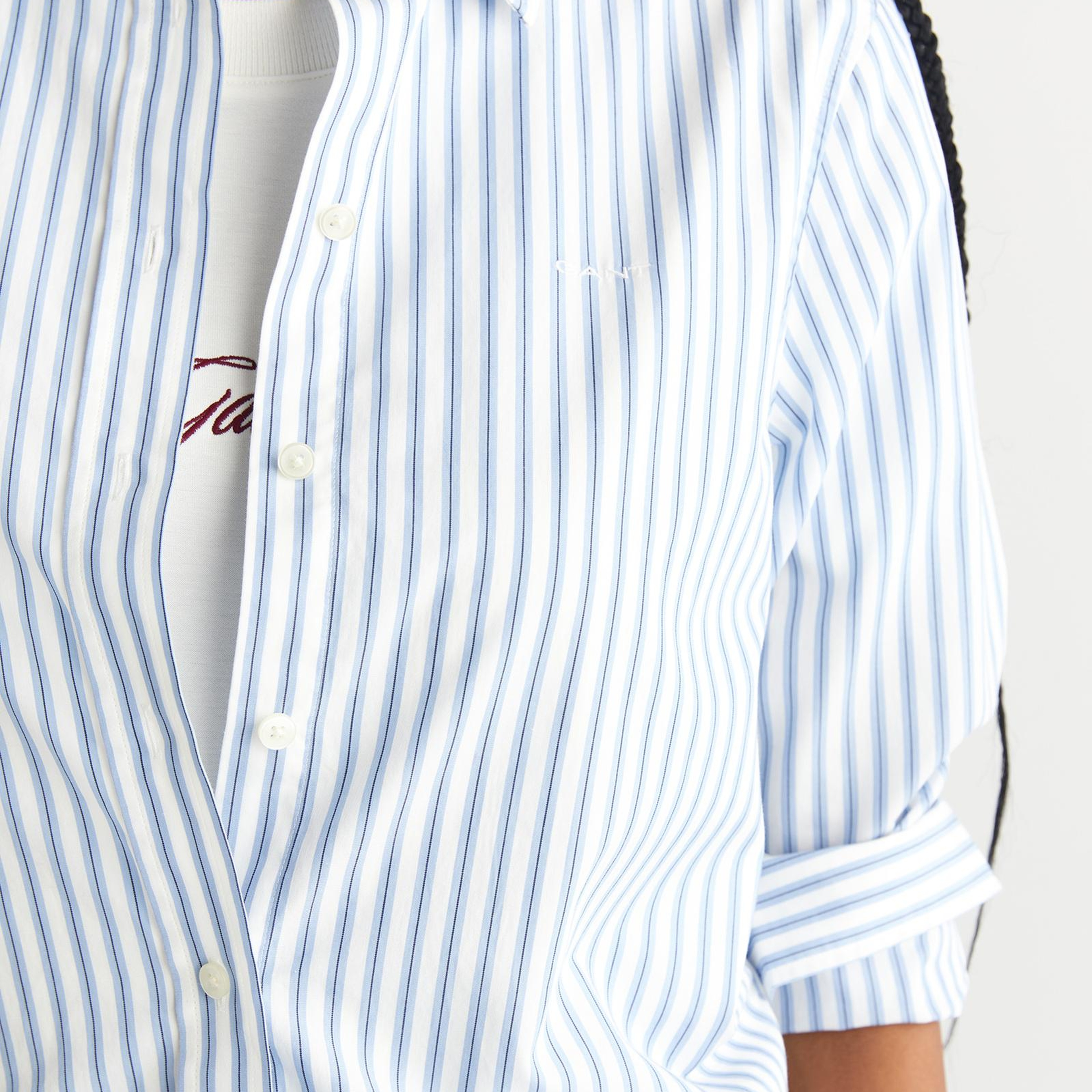 GANT Kadın Mavi Regular Fit Düğmeli Gömlek