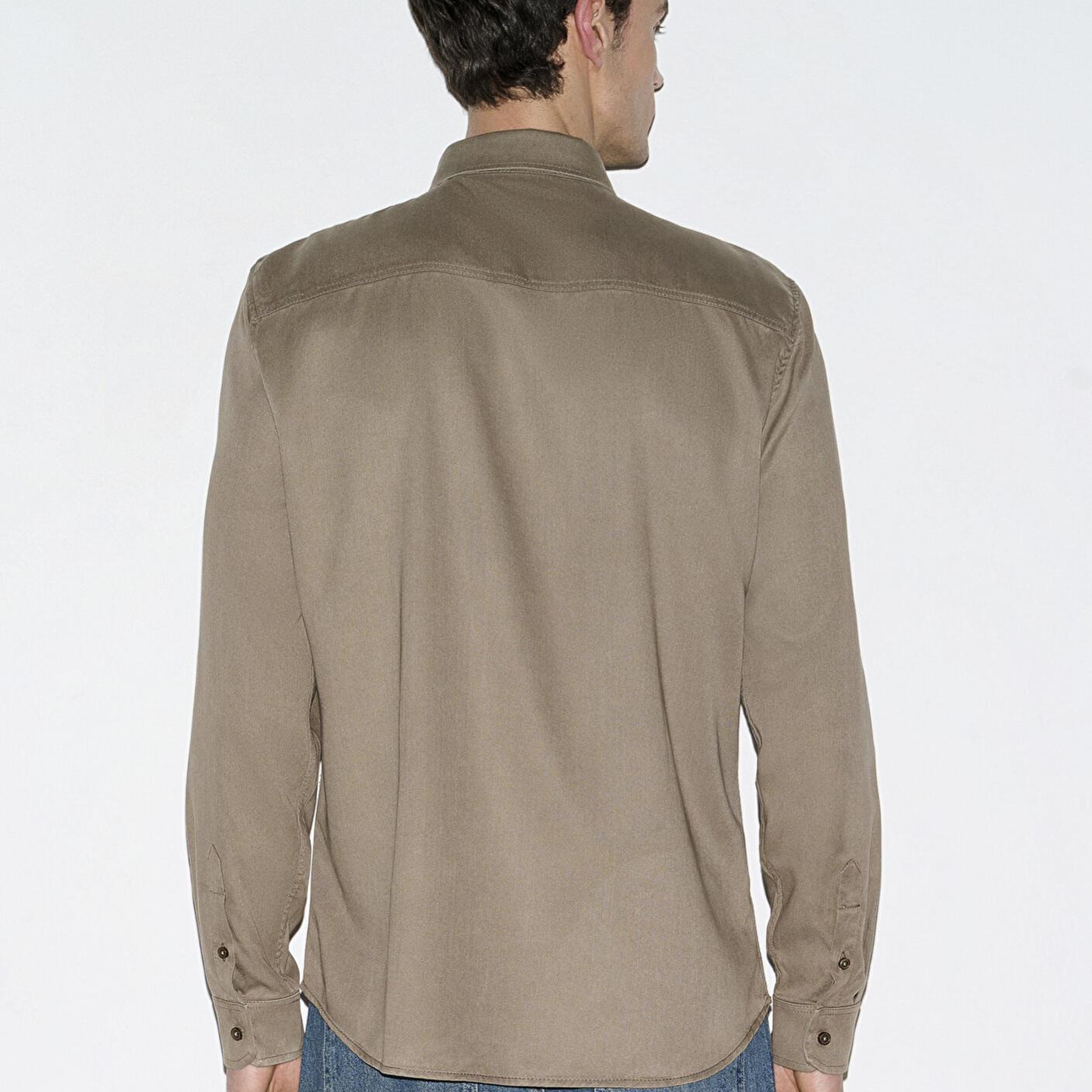 Mavi Kahverengi (TENCEL™) Gömlek Regular Fit / Normal Kesim 0210818-83866