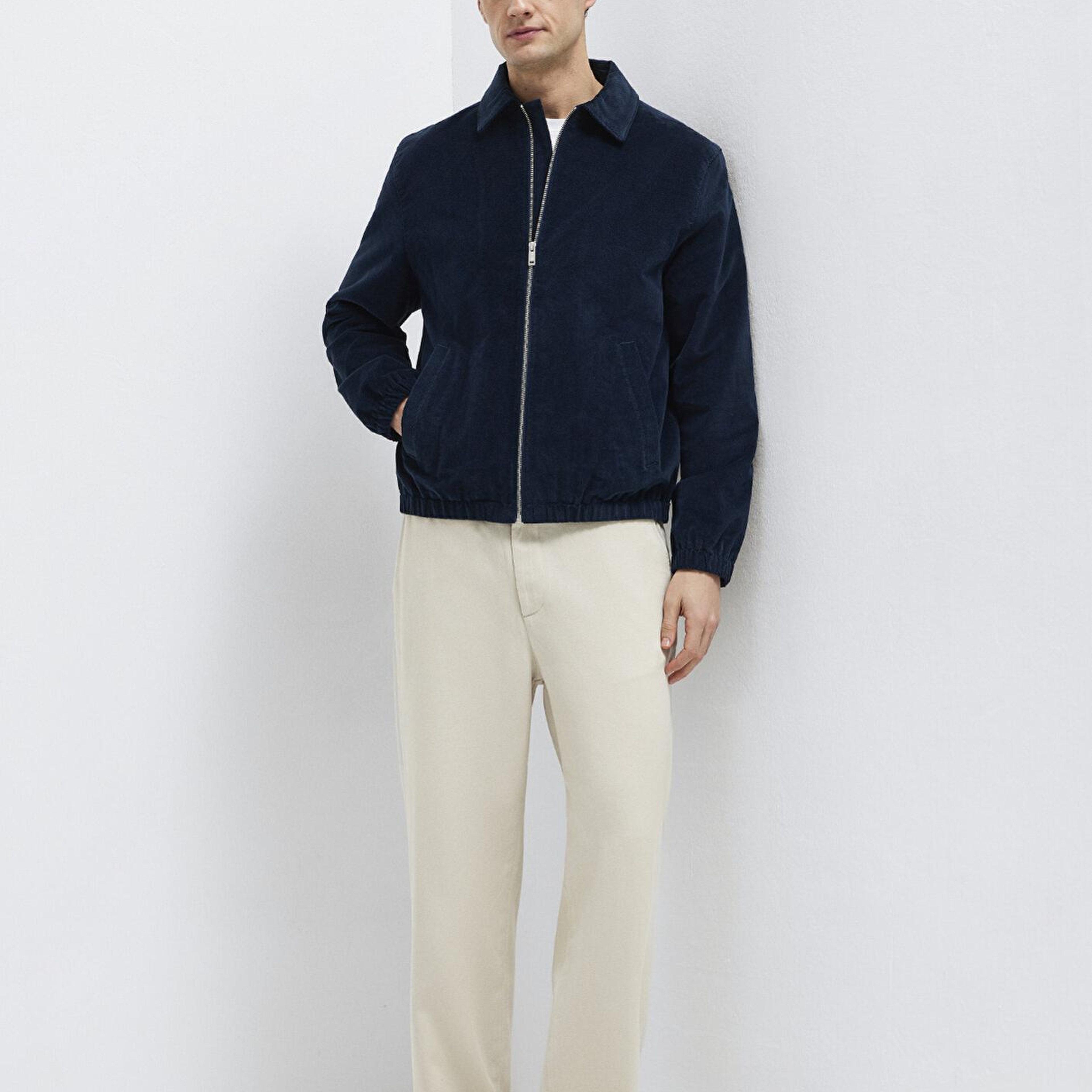 Mavi Beli Lastikli Bej Pantolon 0010557-70144