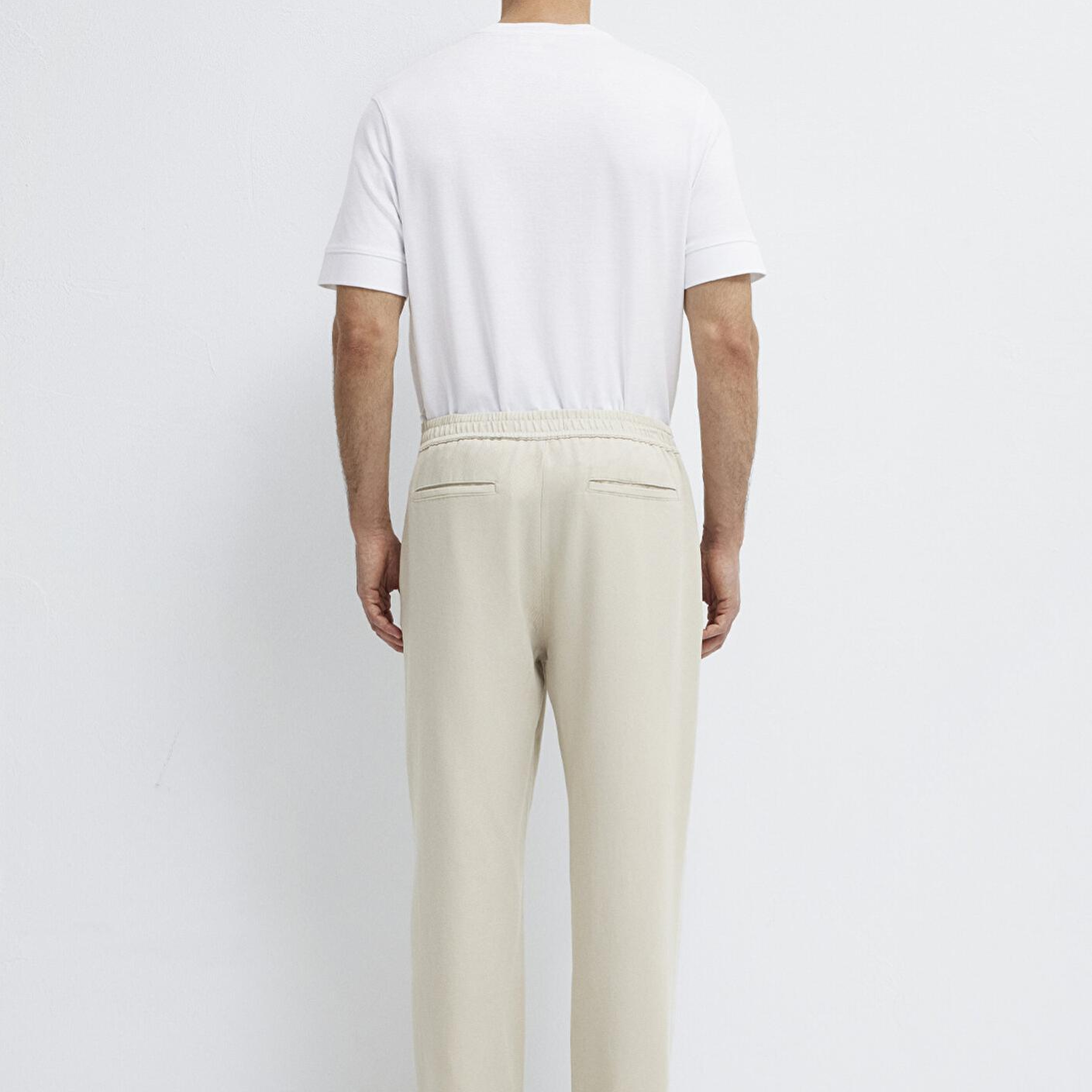 Mavi Beli Lastikli Bej Pantolon 0010557-70144