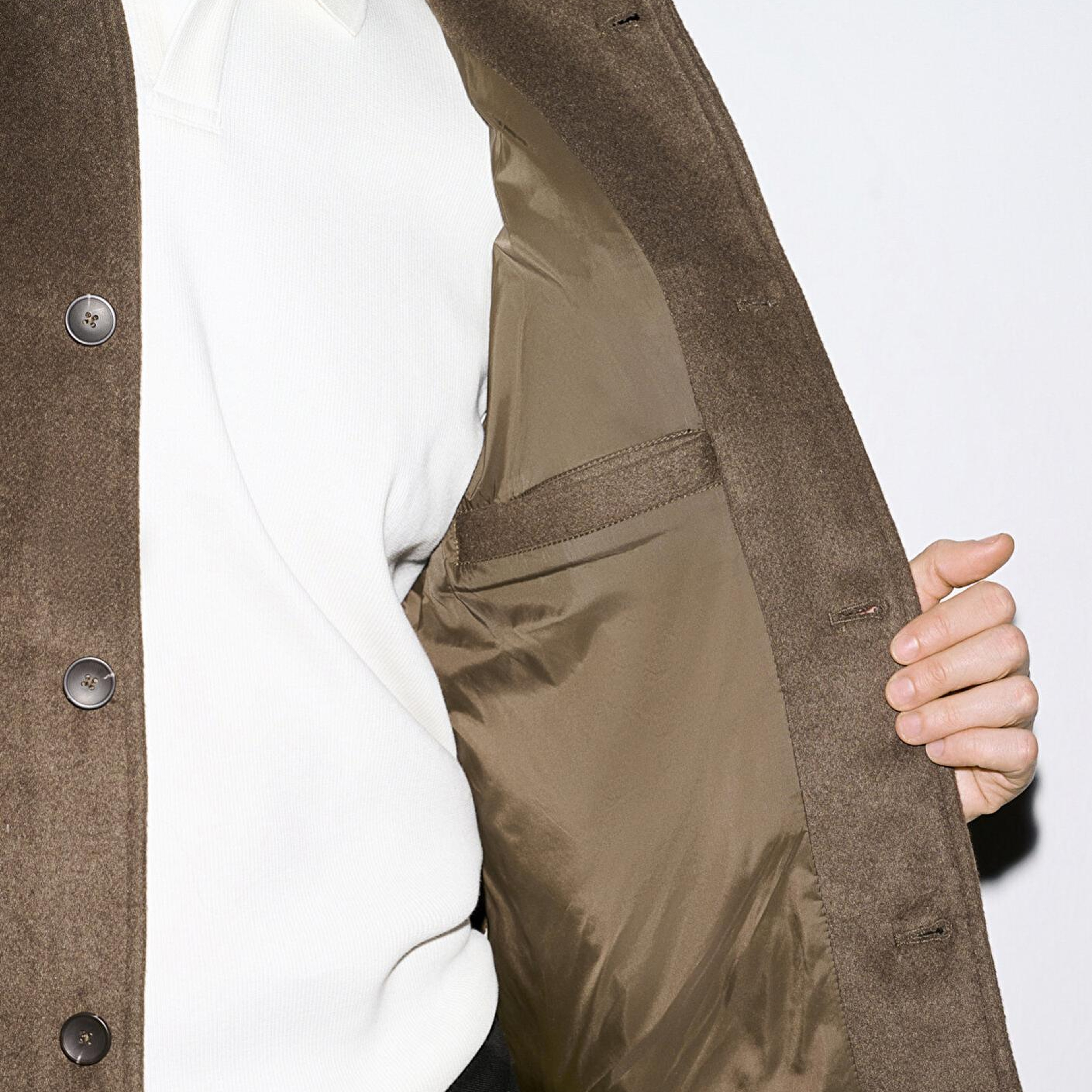 Mavi Yün Karışımlı Kahverengi Ceket Loose Fit / Bol Rahat Kesim 0110799-71593