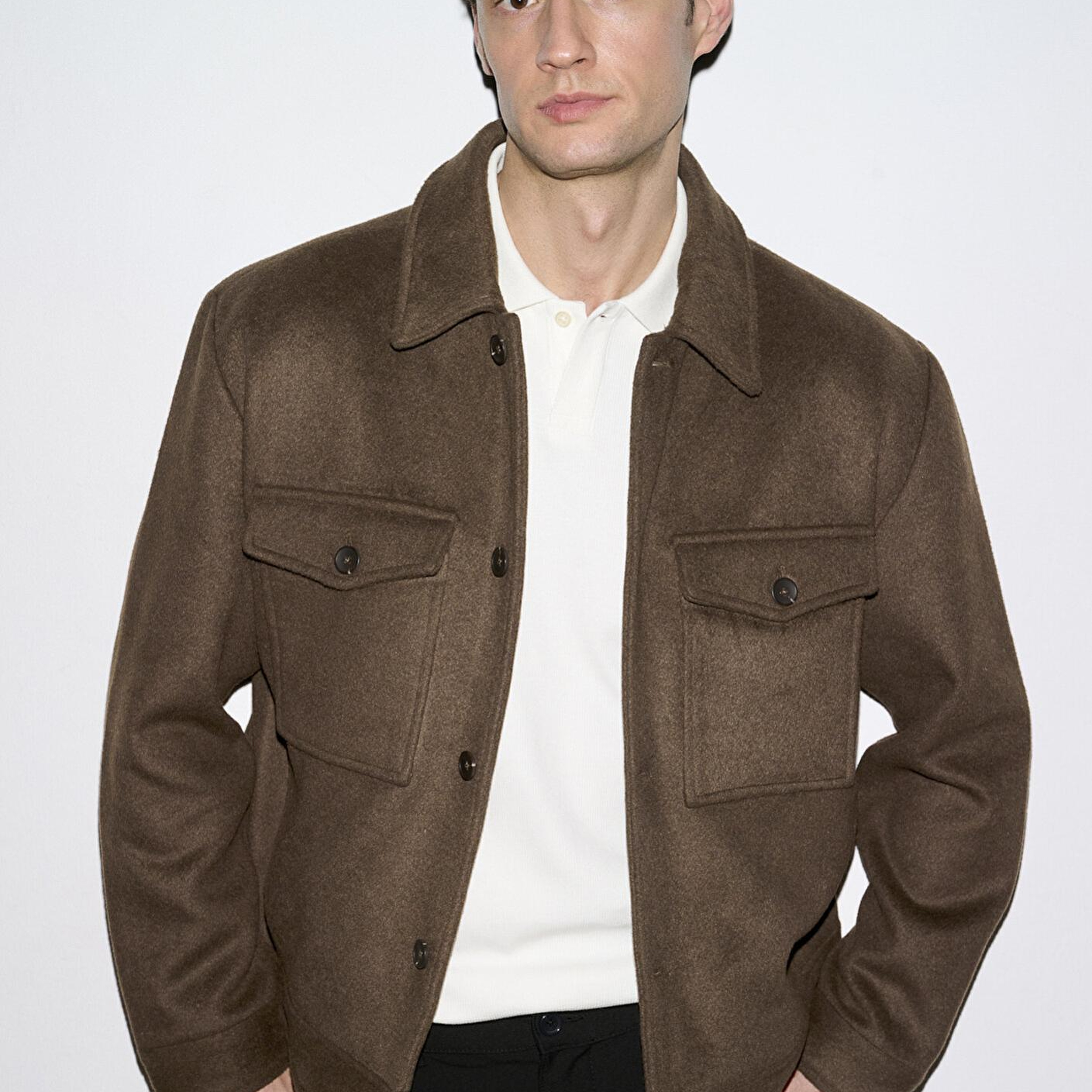 Mavi Yün Karışımlı Kahverengi Ceket Loose Fit / Bol Rahat Kesim 0110799-71593