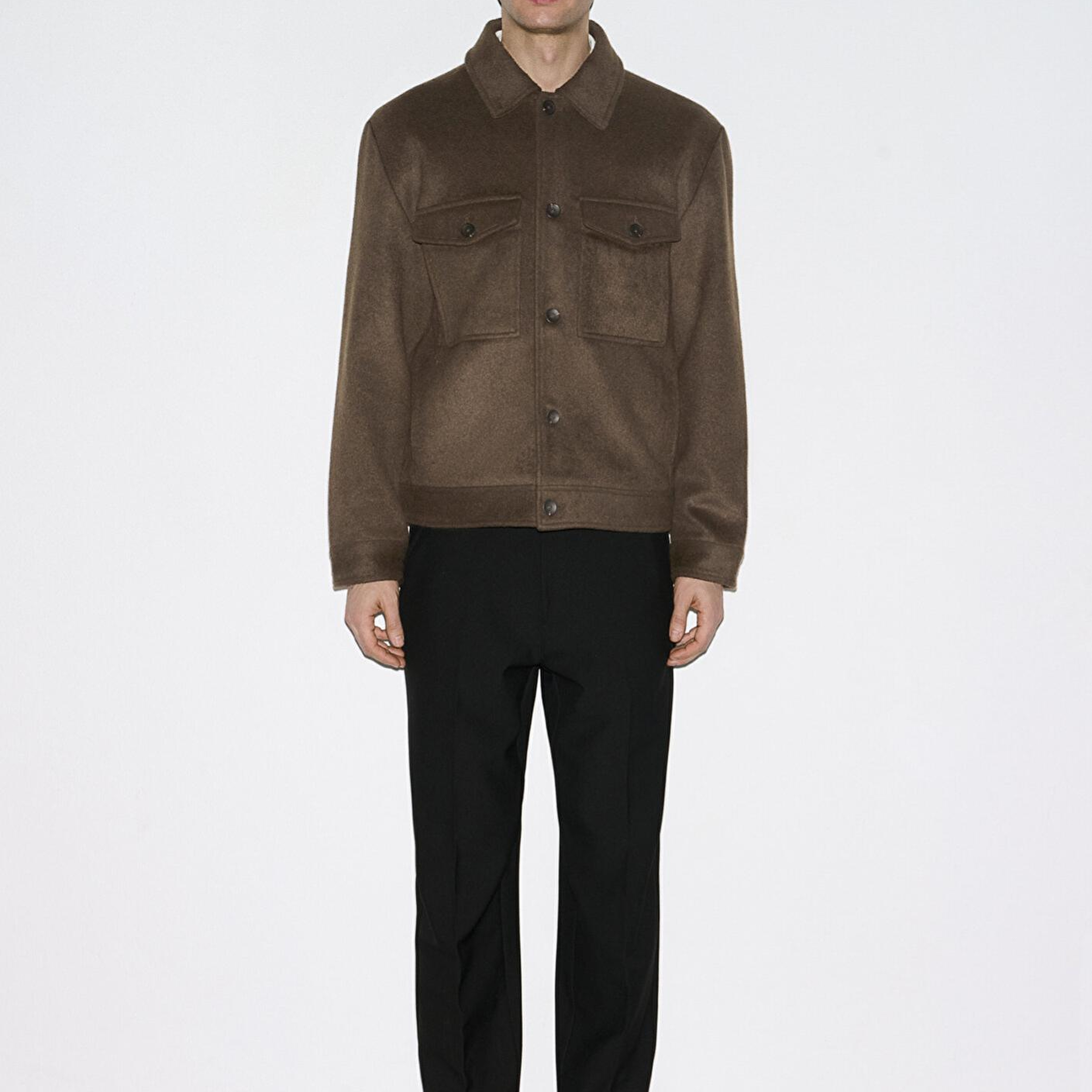 Mavi Yün Karışımlı Kahverengi Ceket Loose Fit / Bol Rahat Kesim 0110799-71593