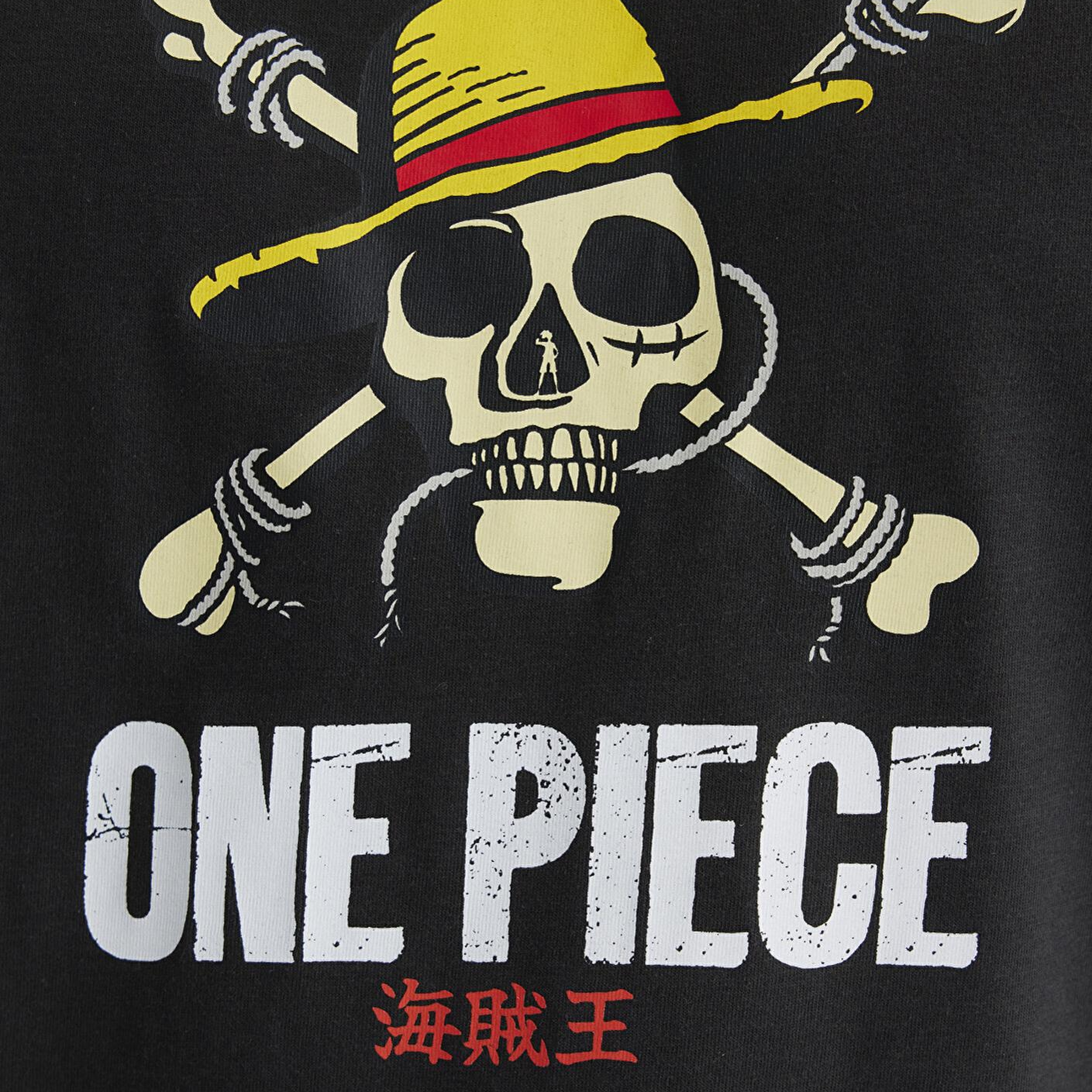Mavi One Piece Baskılı Antrasit Tişört Loose Fit / Bol Rahat Kesim 0612662-70092