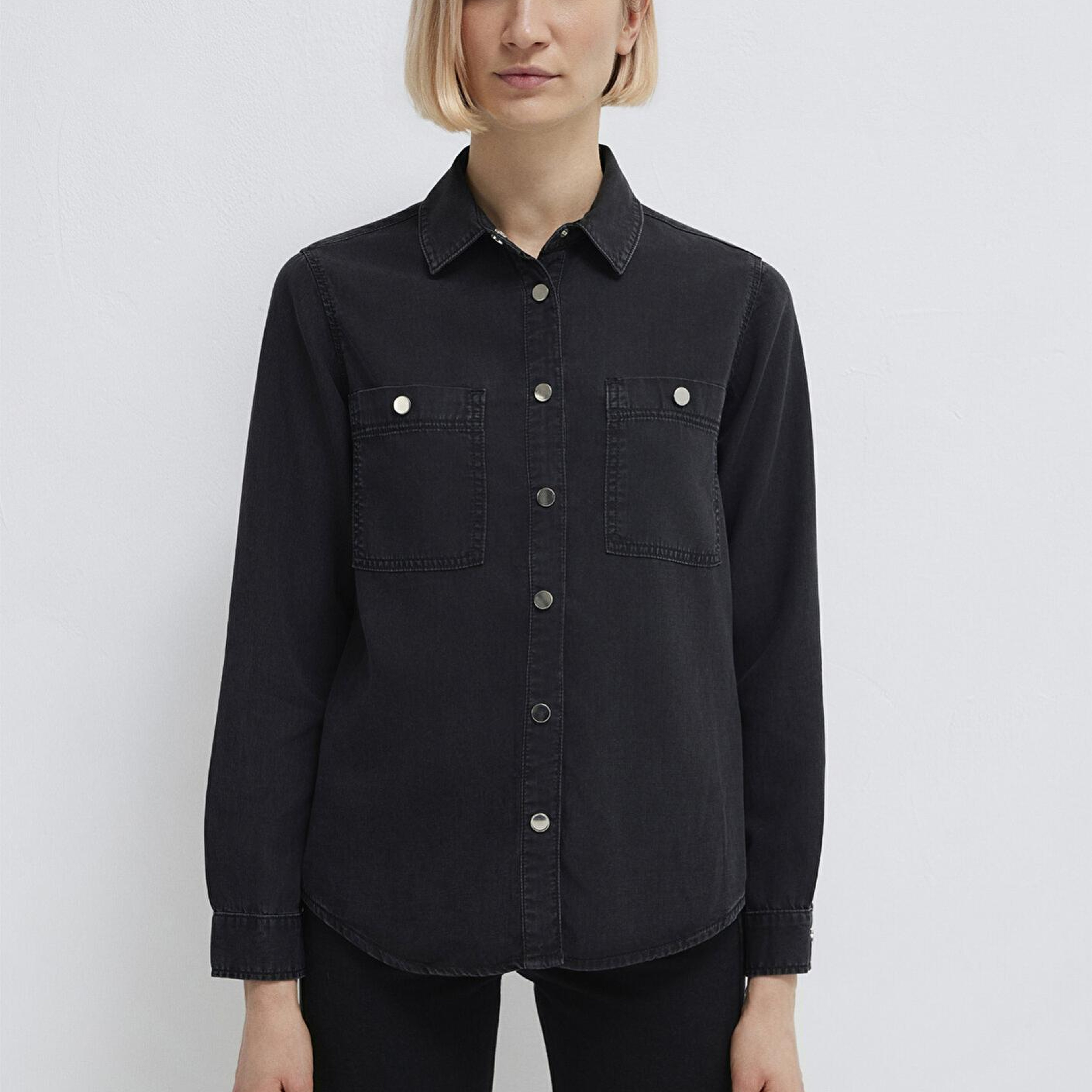 Mavi Betty Gold Klasik Antrasit Jean Gömlek Fitted / Vücuda Oturan Kesim 1210818-87811