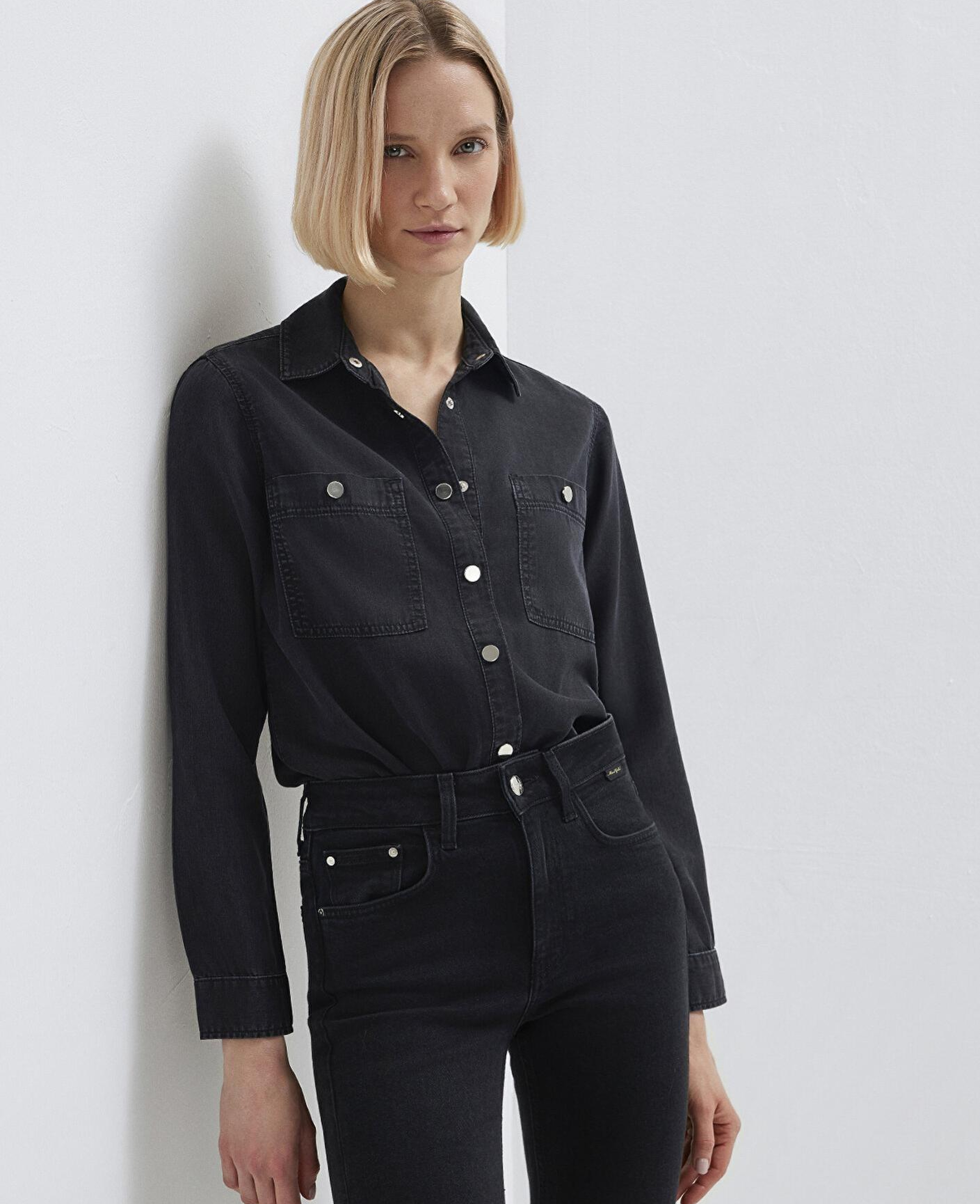 Mavi Betty Gold Klasik Antrasit Jean Gömlek Fitted / Vücuda Oturan Kesim 1210818-87811