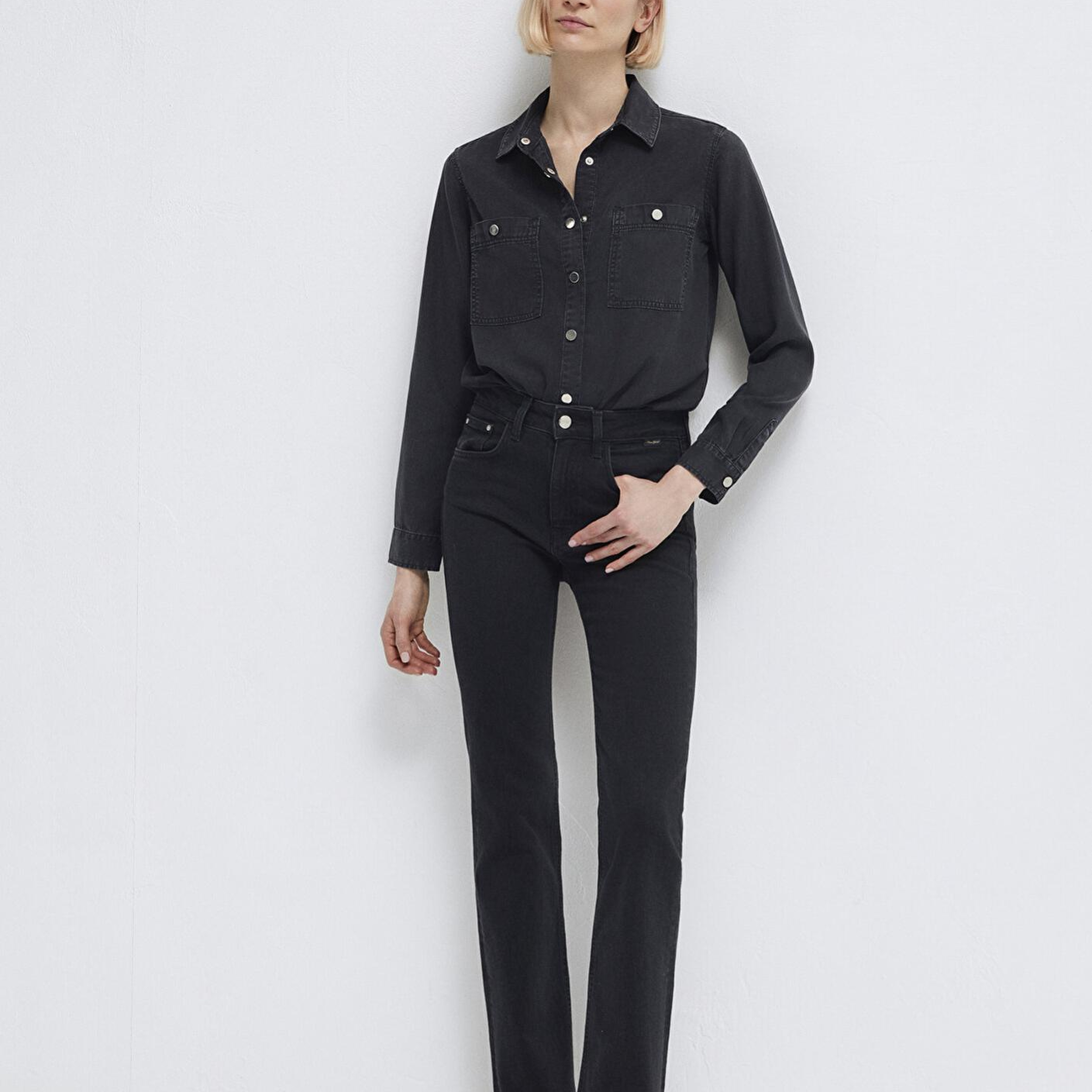 Mavi Betty Gold Klasik Antrasit Jean Gömlek Fitted / Vücuda Oturan Kesim 1210818-87811