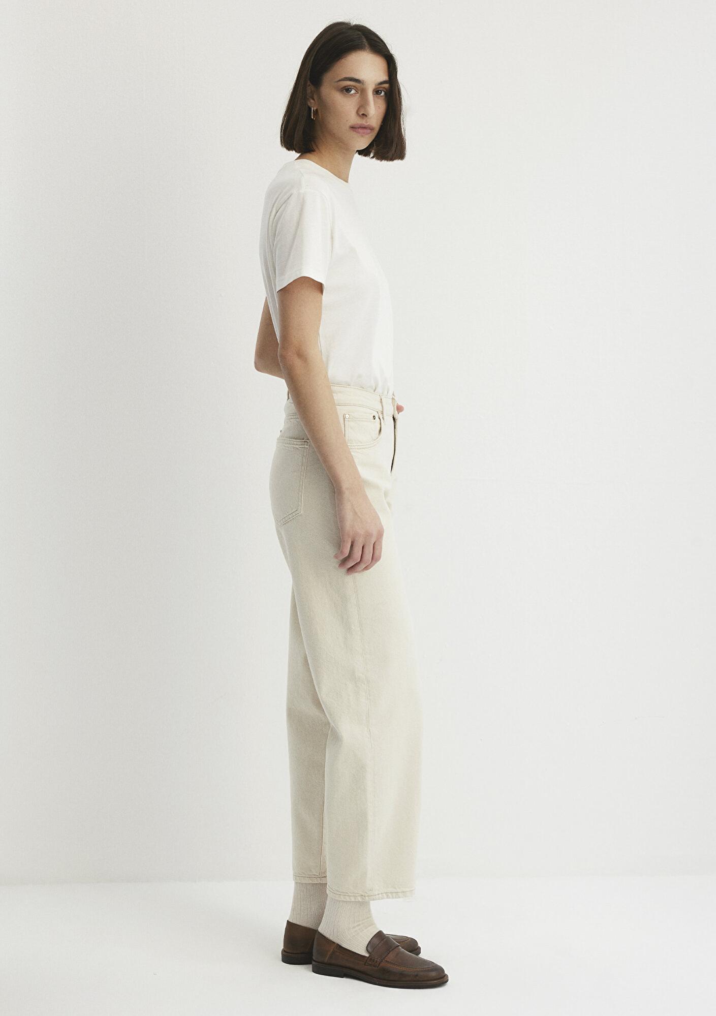 Mavi Leila Mavi Premium Krem Jean Pantolon 1010600-87058