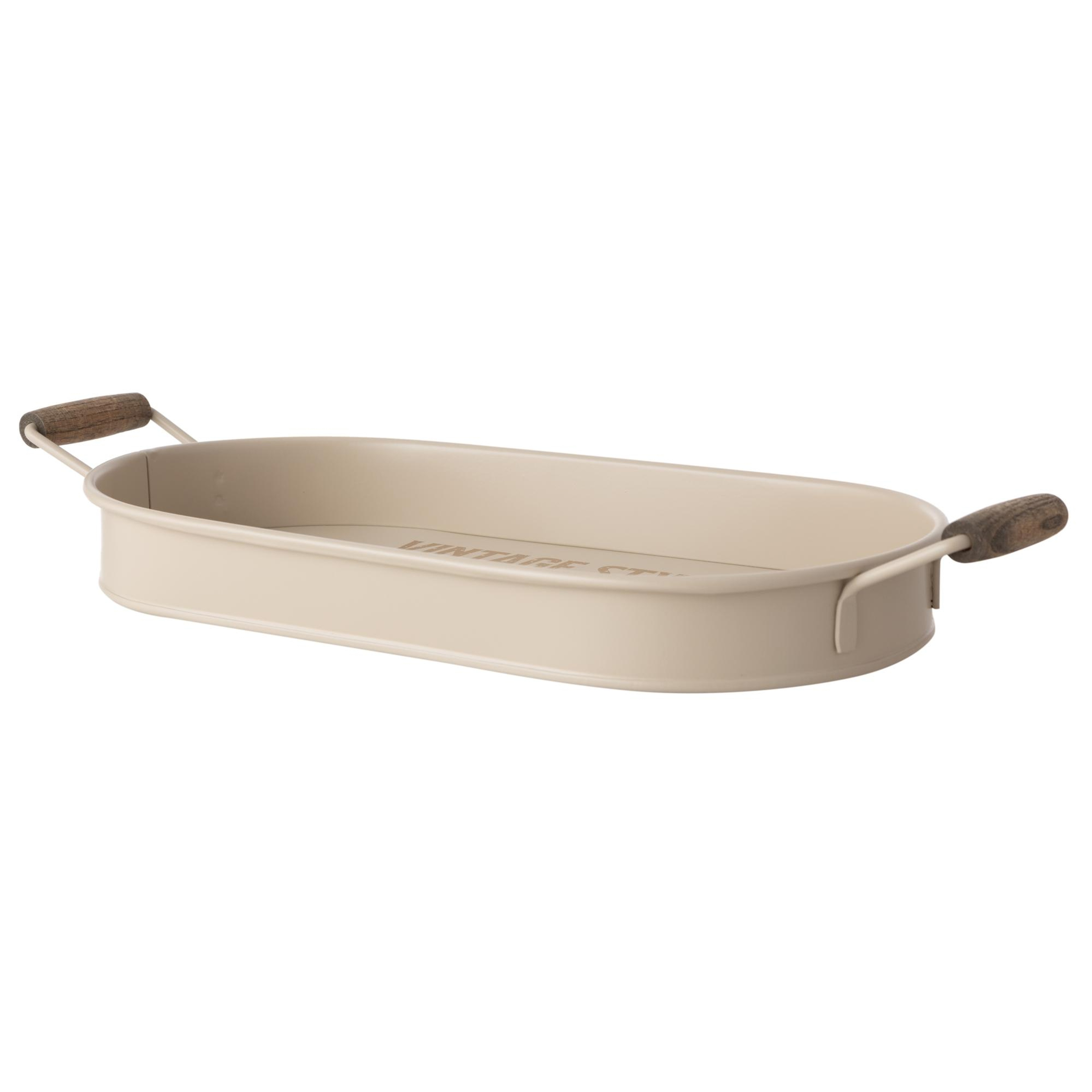 VETRA OVAL TEPSİ BEJ 44X22 CM