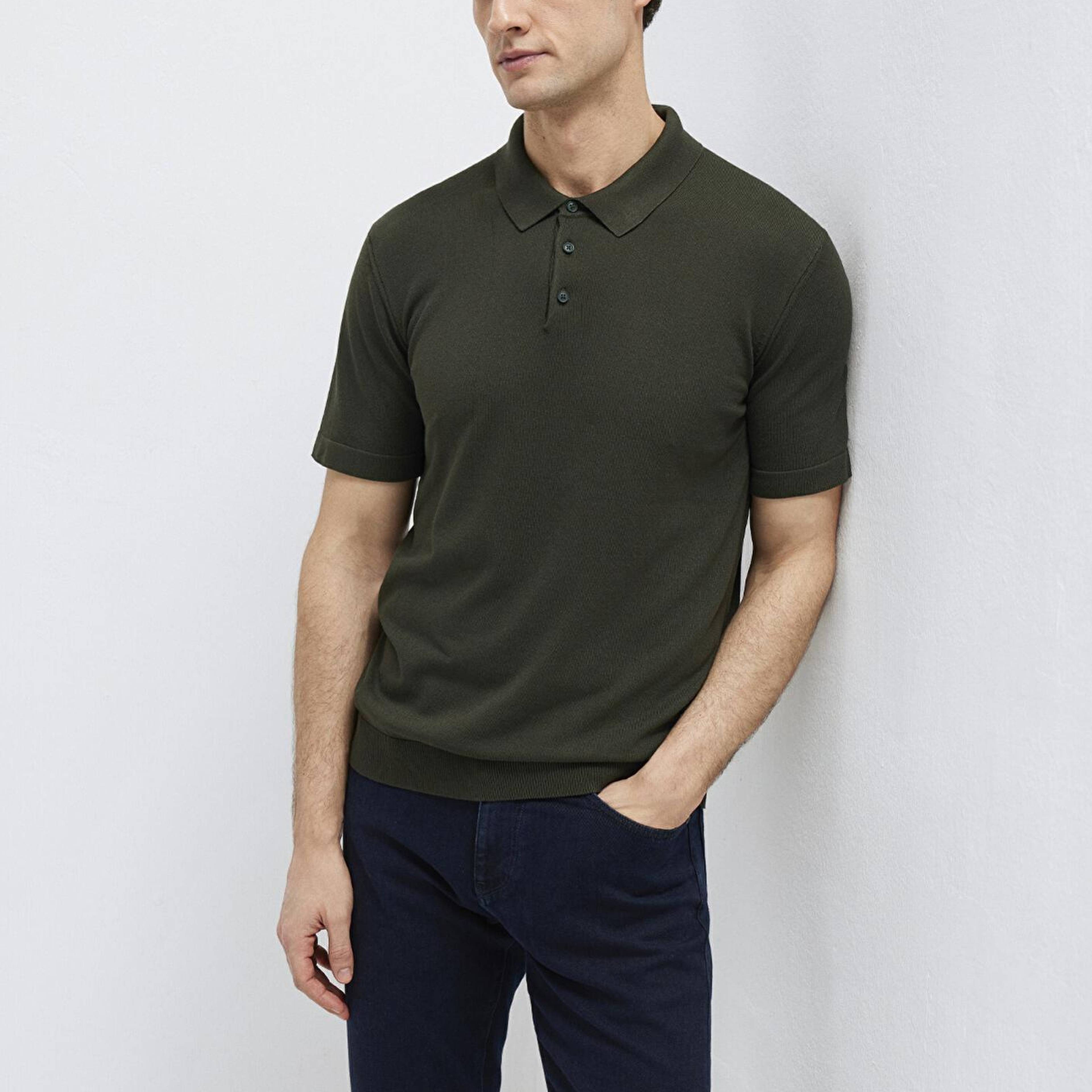 Mavi Yeşil Triko Polo 0710249-85370