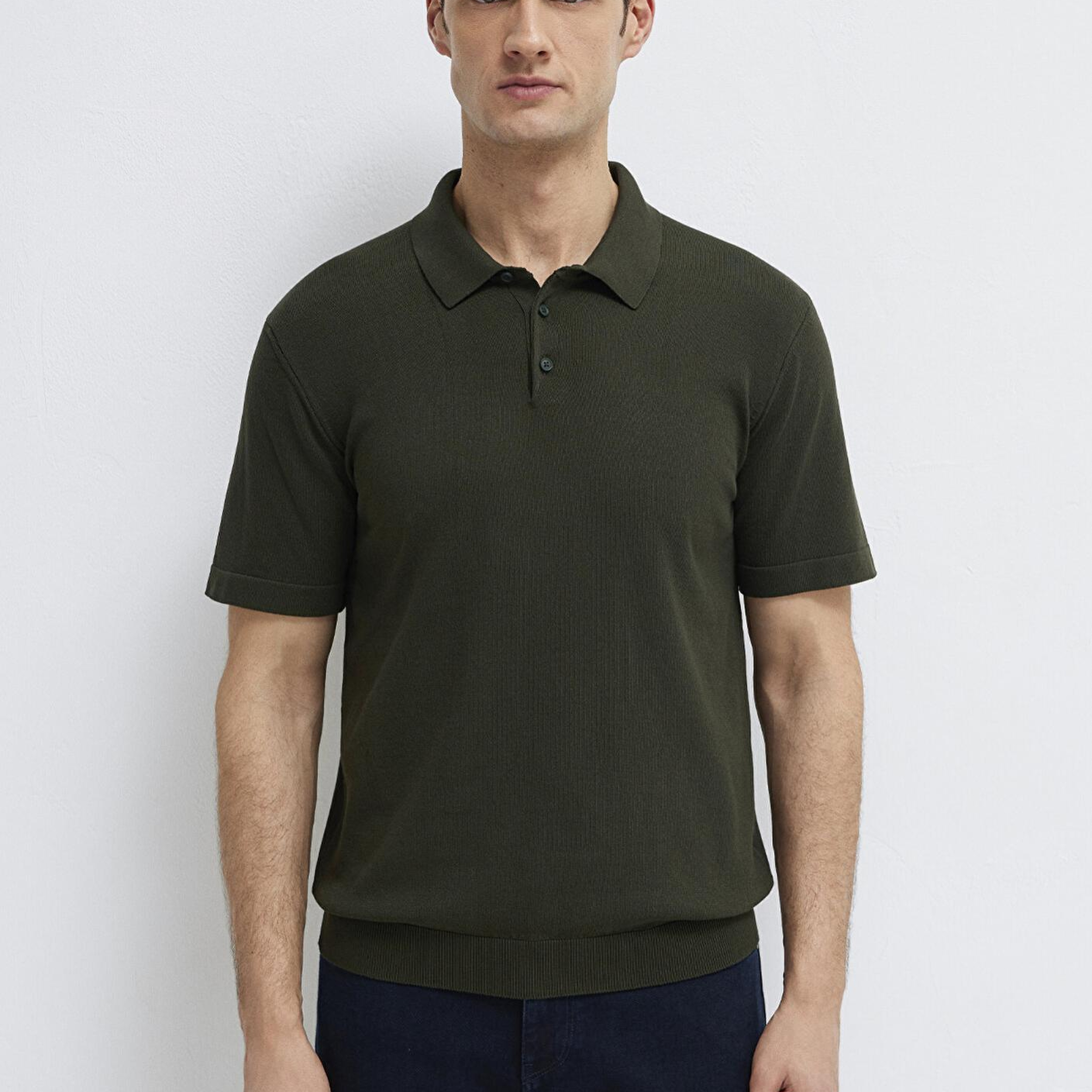 Mavi Yeşil Triko Polo 0710249-85370