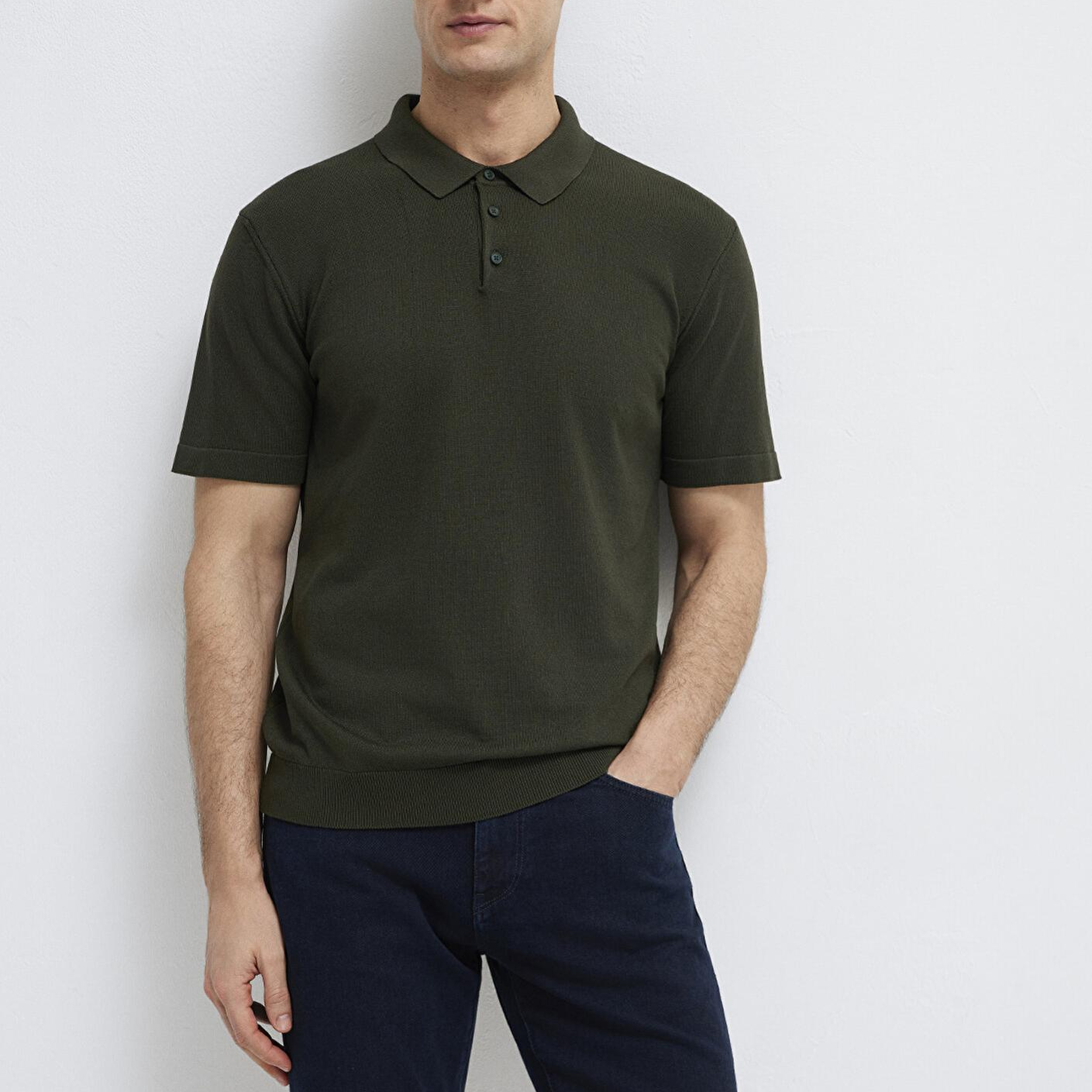 Mavi Yeşil Triko Polo 0710249-85370