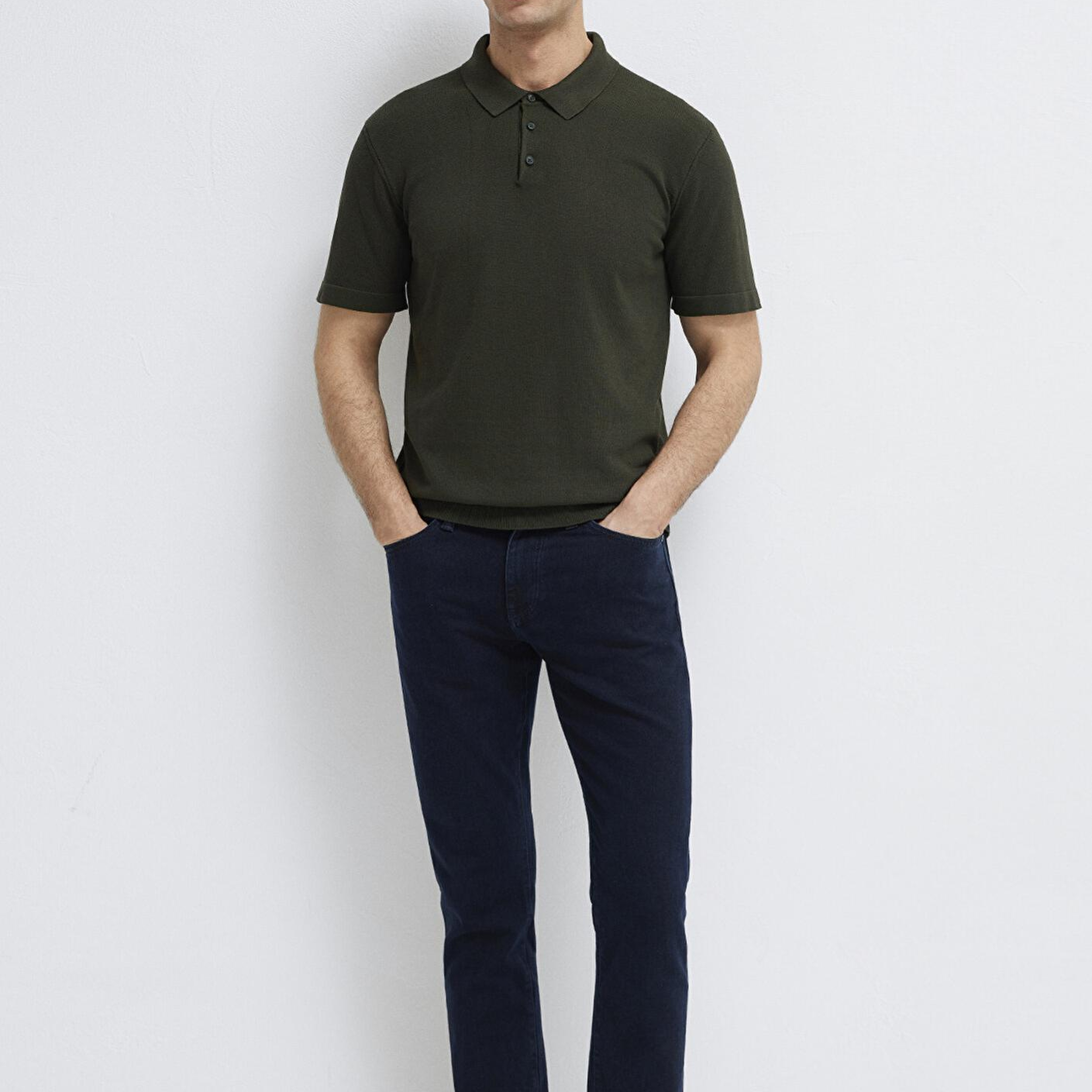 Mavi Yeşil Triko Polo 0710249-85370