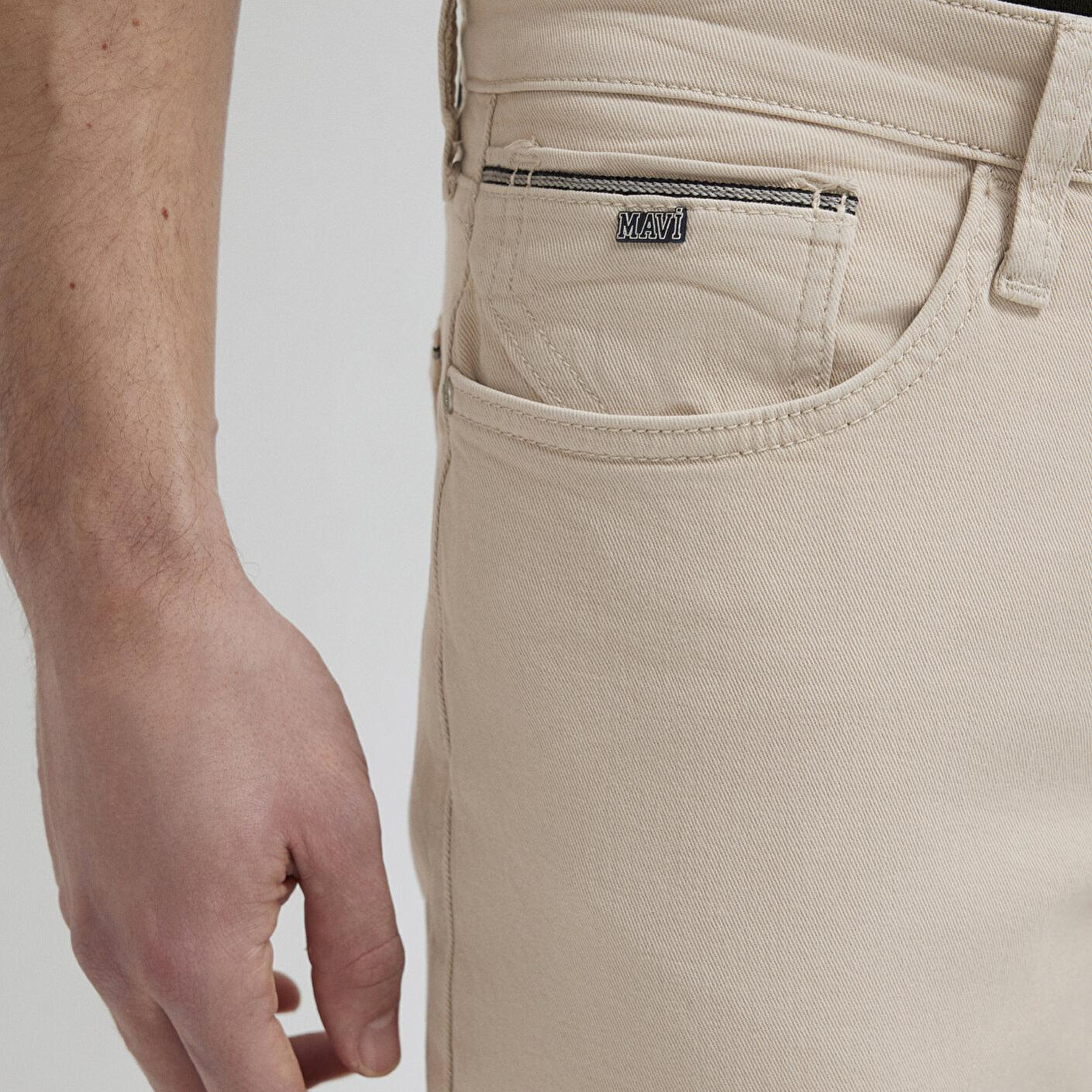 Mavi Marcus Mavi Black Bej Gabardin Pantolon 00351A2795