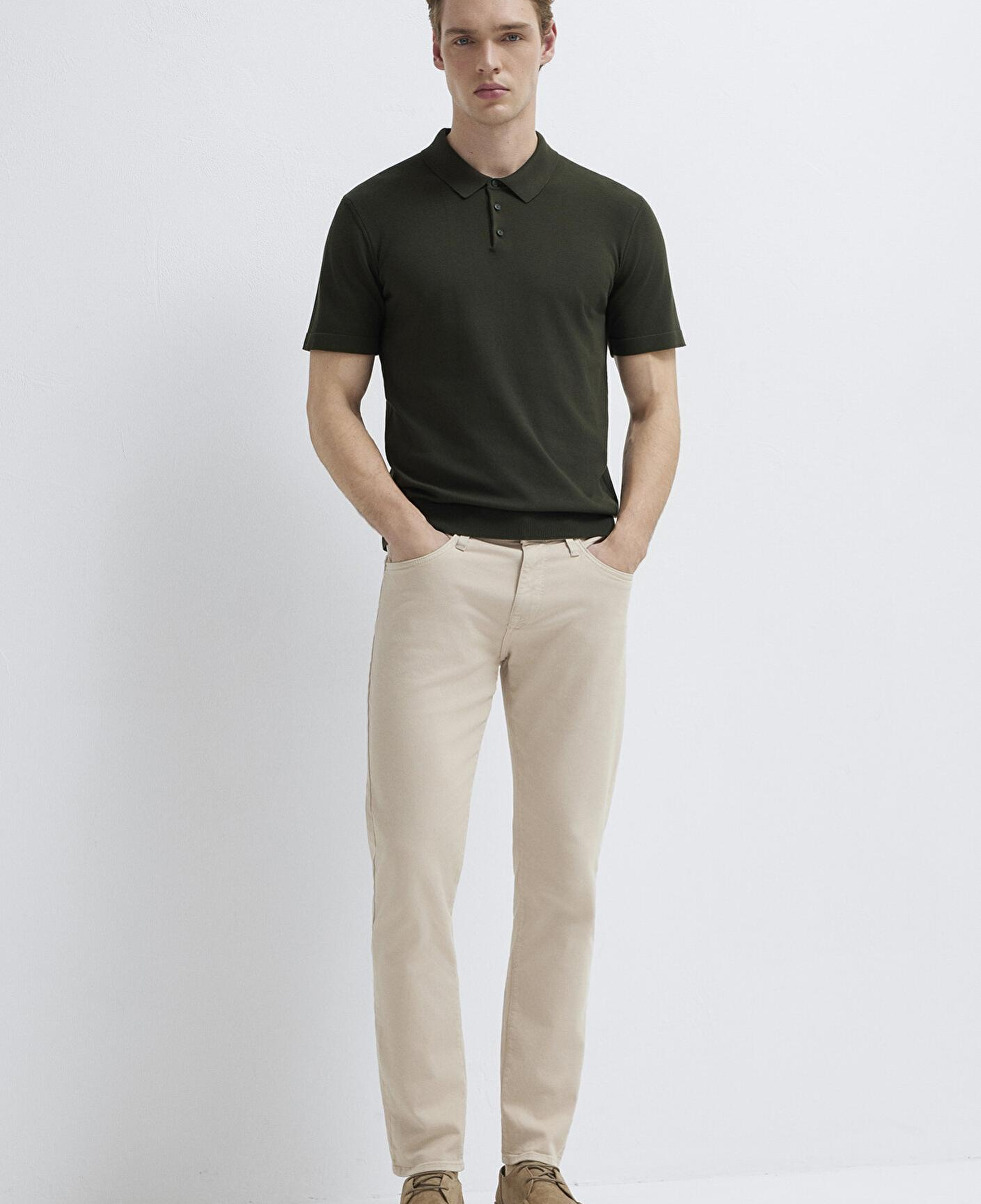 Mavi Marcus Mavi Black Bej Gabardin Pantolon 00351A2795