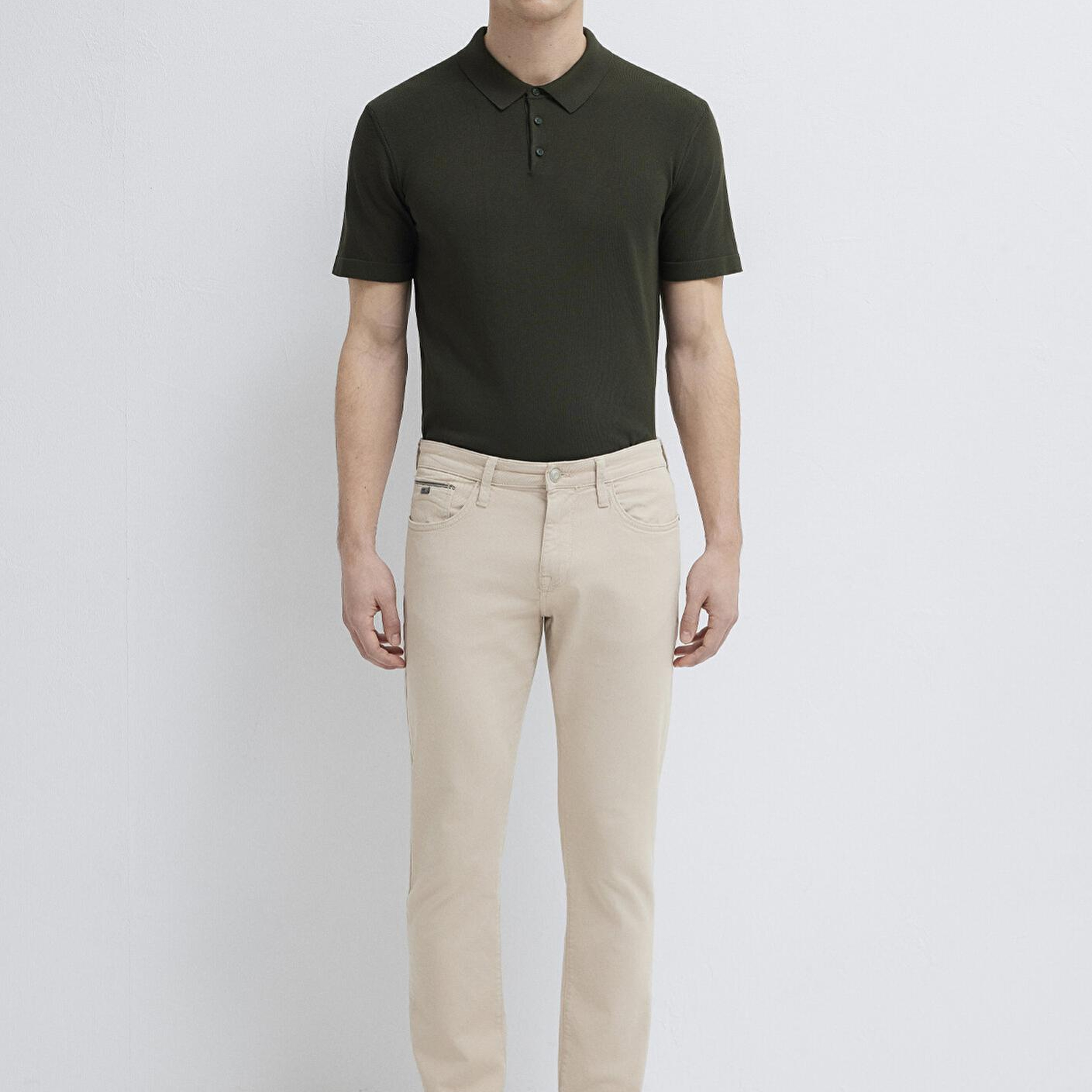 Mavi Marcus Mavi Black Bej Gabardin Pantolon 00351A2795