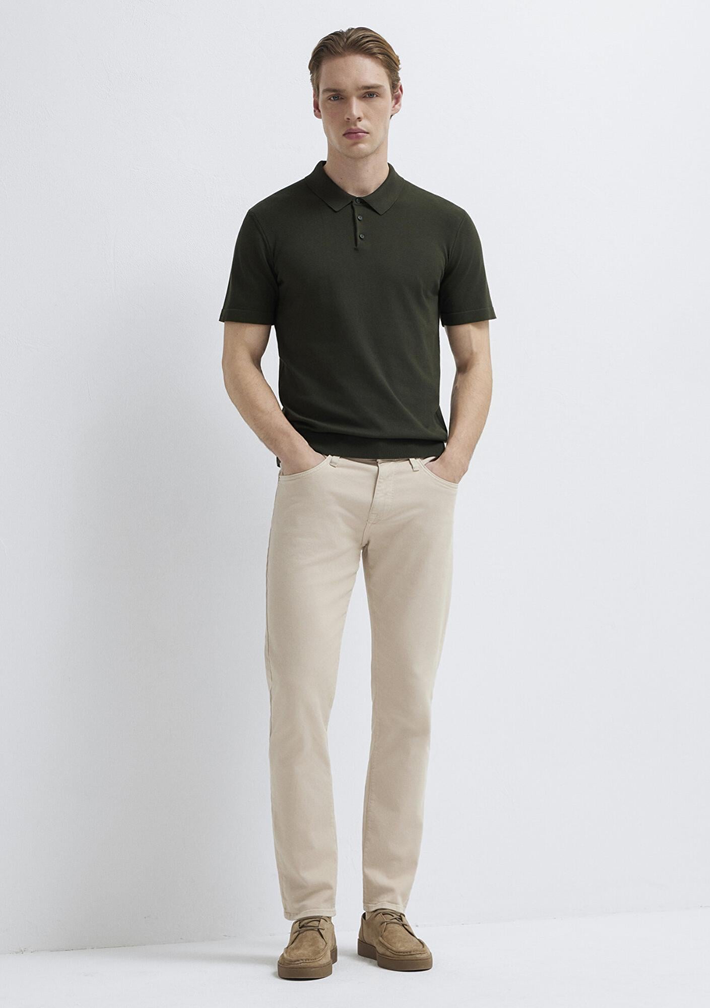 Mavi Marcus Mavi Black Bej Gabardin Pantolon 00351A2795