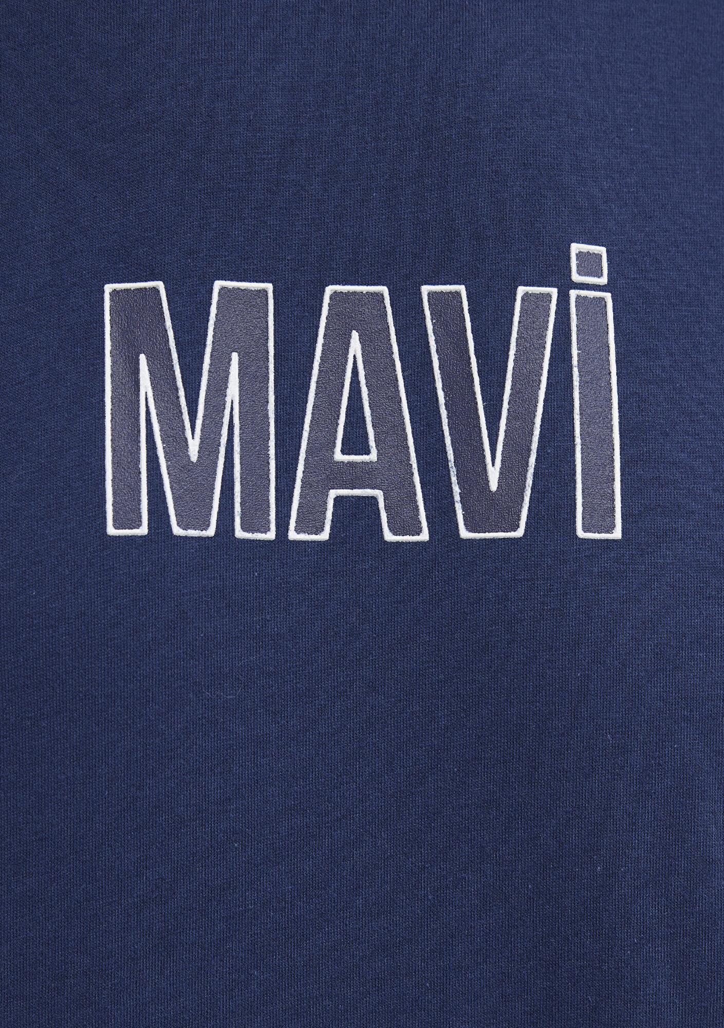 Mavi Mavi Logo Baskılı Lacivert Tişört Regular Fit / Normal Kesim 0613186-70758