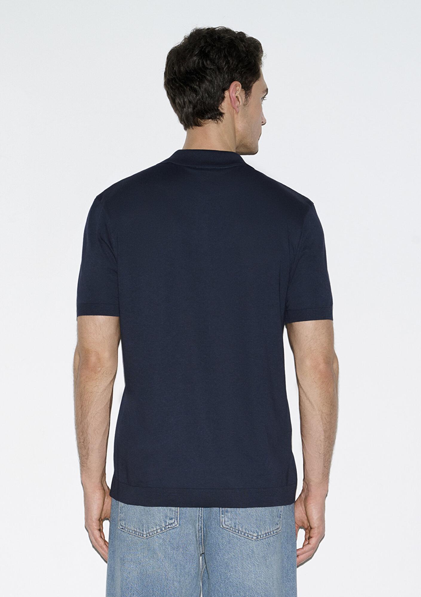 Mavi Lacivert (TENCEL™) Modal Karışımlı Polo Tişört Regular Fit / Normal Kesim 0613163-83699