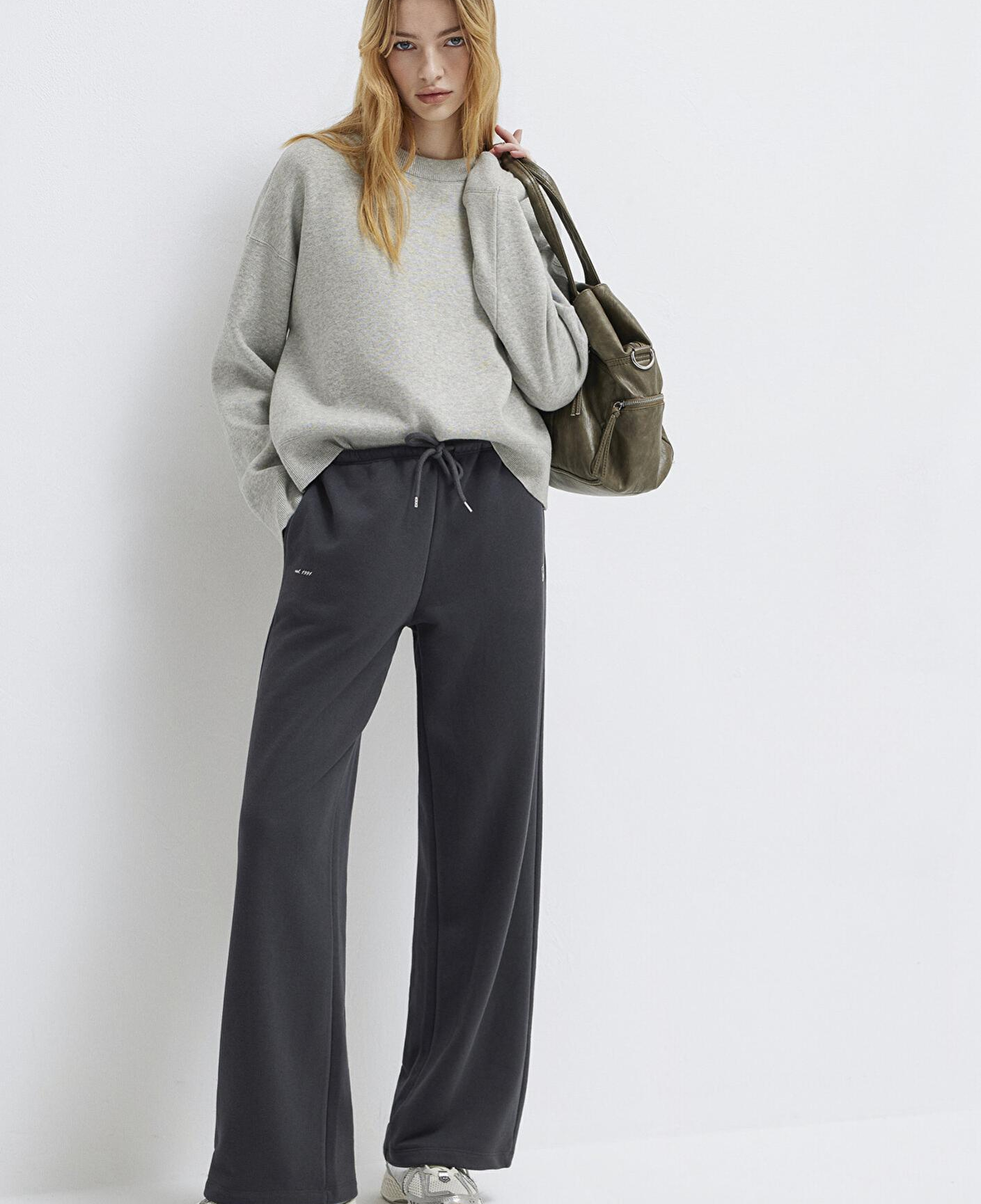 Mavi Mavi Logo Baskılı Antrasit Eşofman Altı 1011124-70087