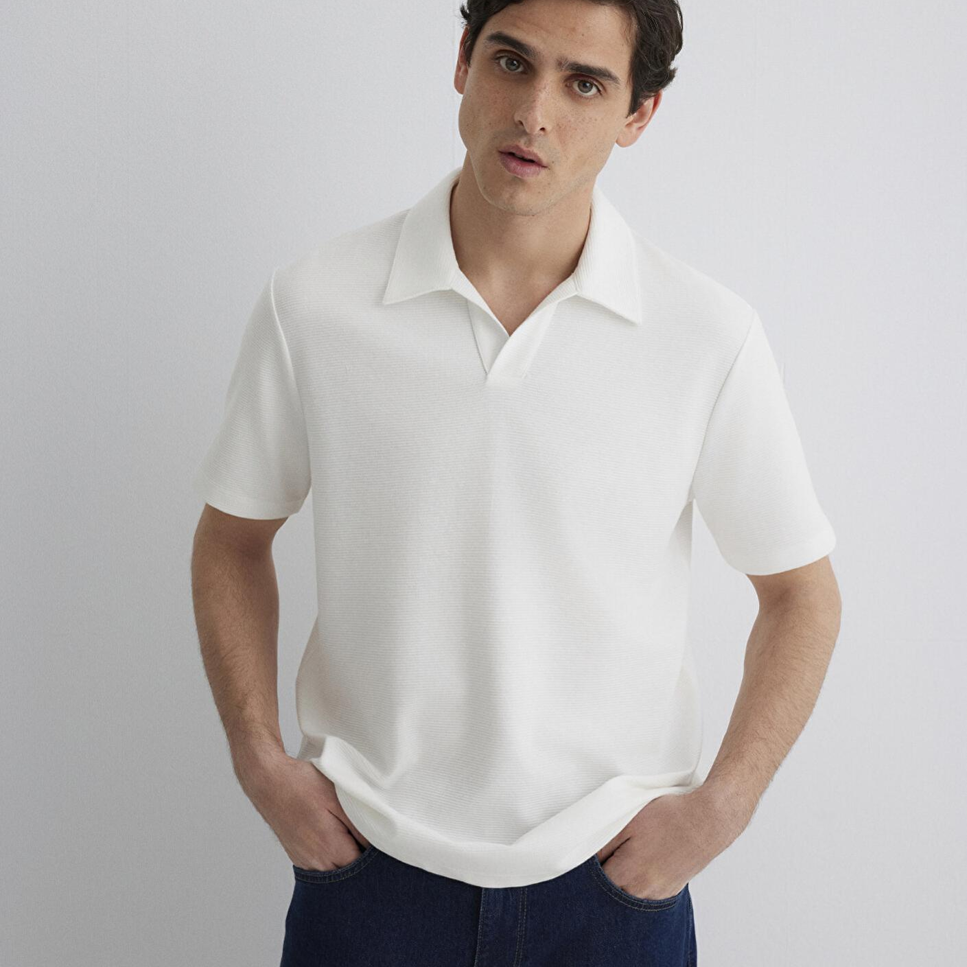 Mavi Ekru Polo Tişört Regular Fit / Normal Kesim 0612618-70057