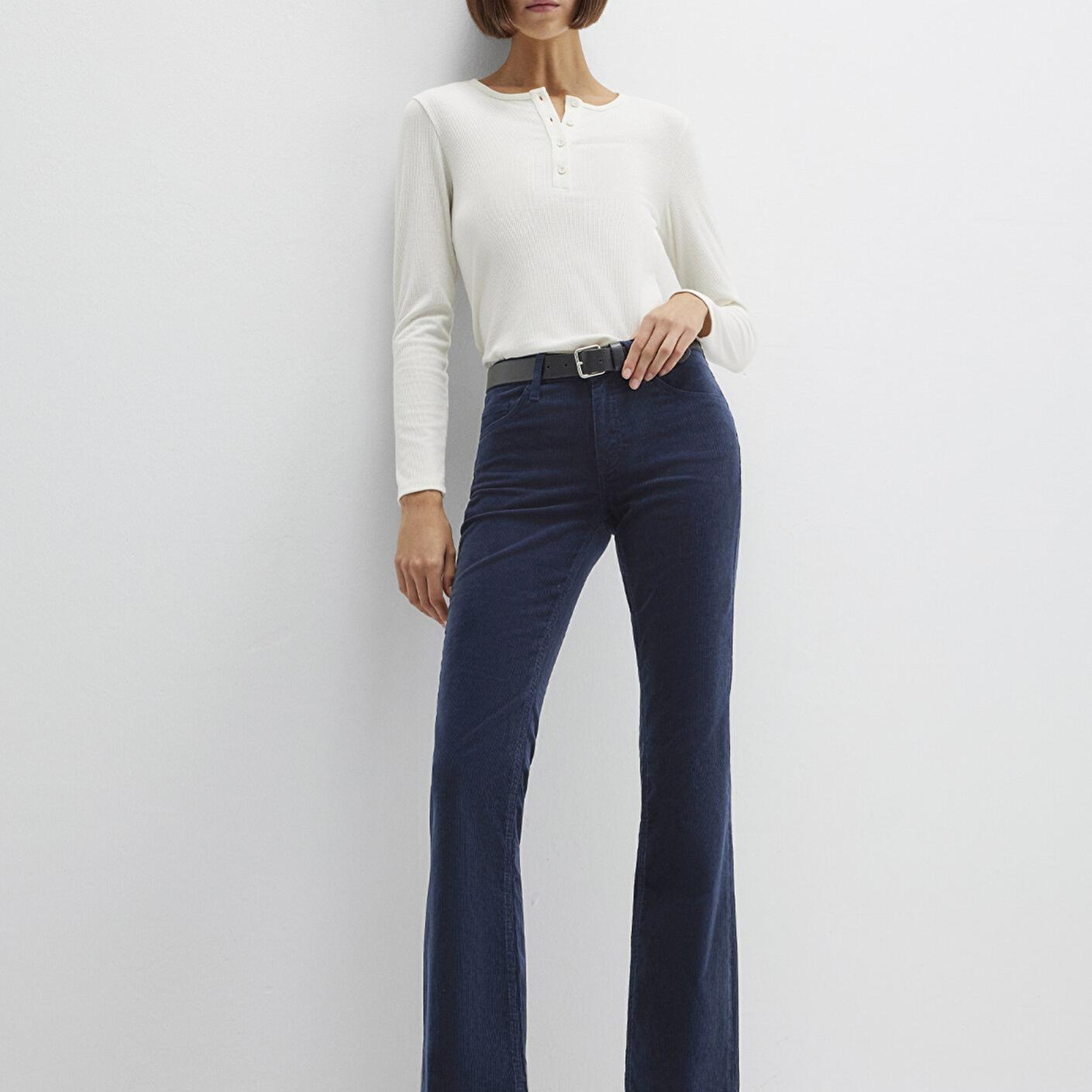 Mavi Molly Lacivert Kadife Pantolon 1013682993