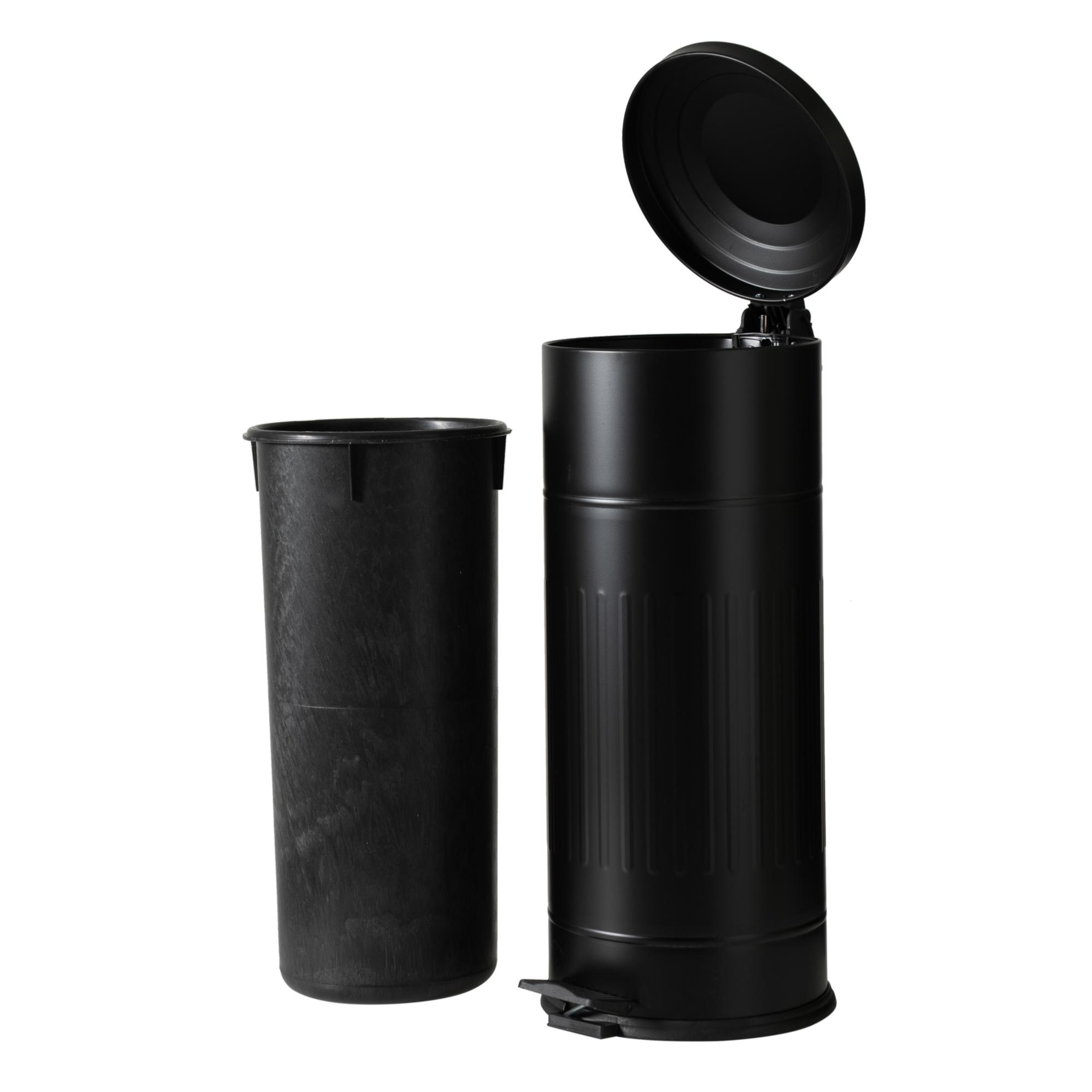 27LT PEDALLI VINTAGE ÇÖP KOVASI SİYAH