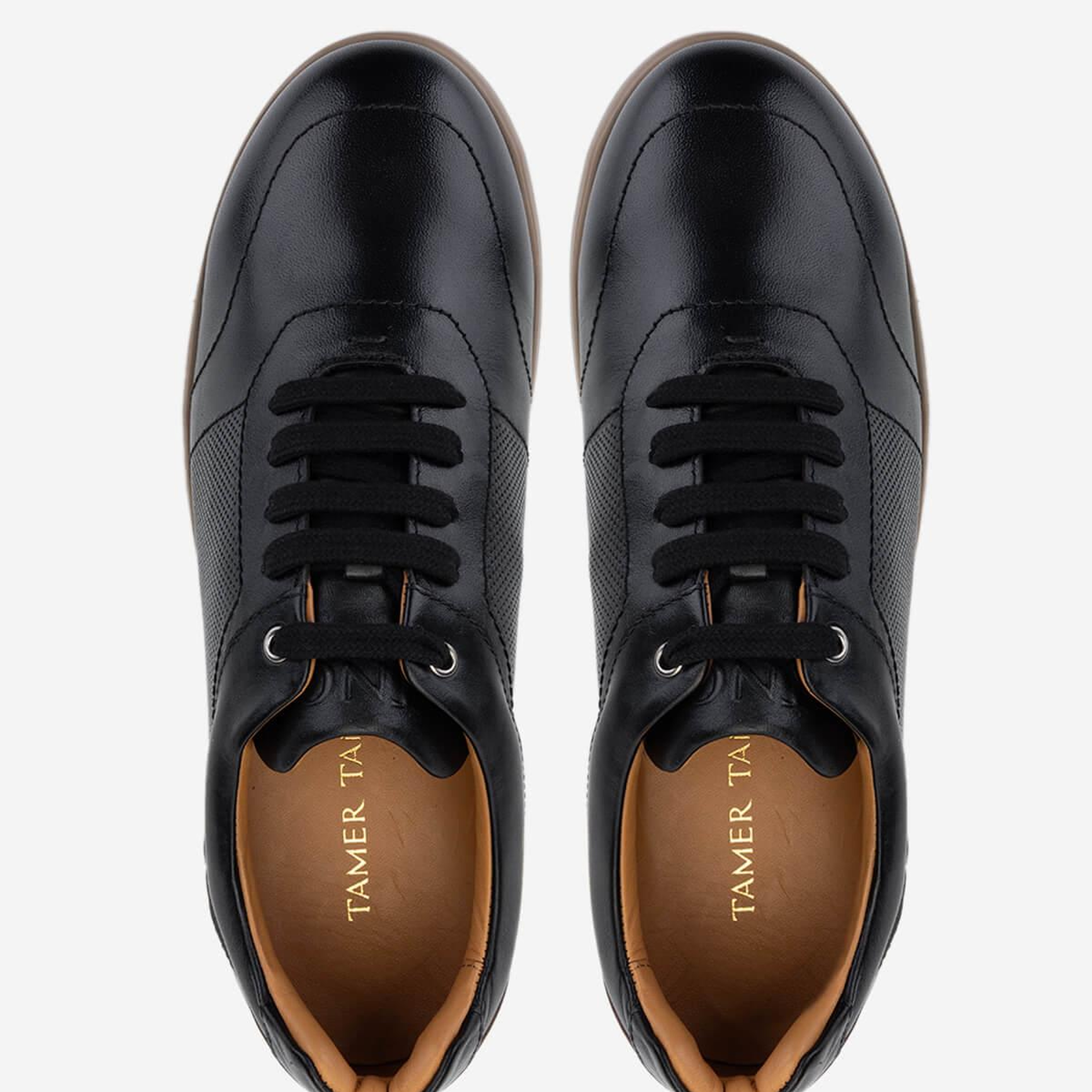 Tamer Tanca Erkek Hakiki Deri Siyah Sneakers & Spor Ayakkabı