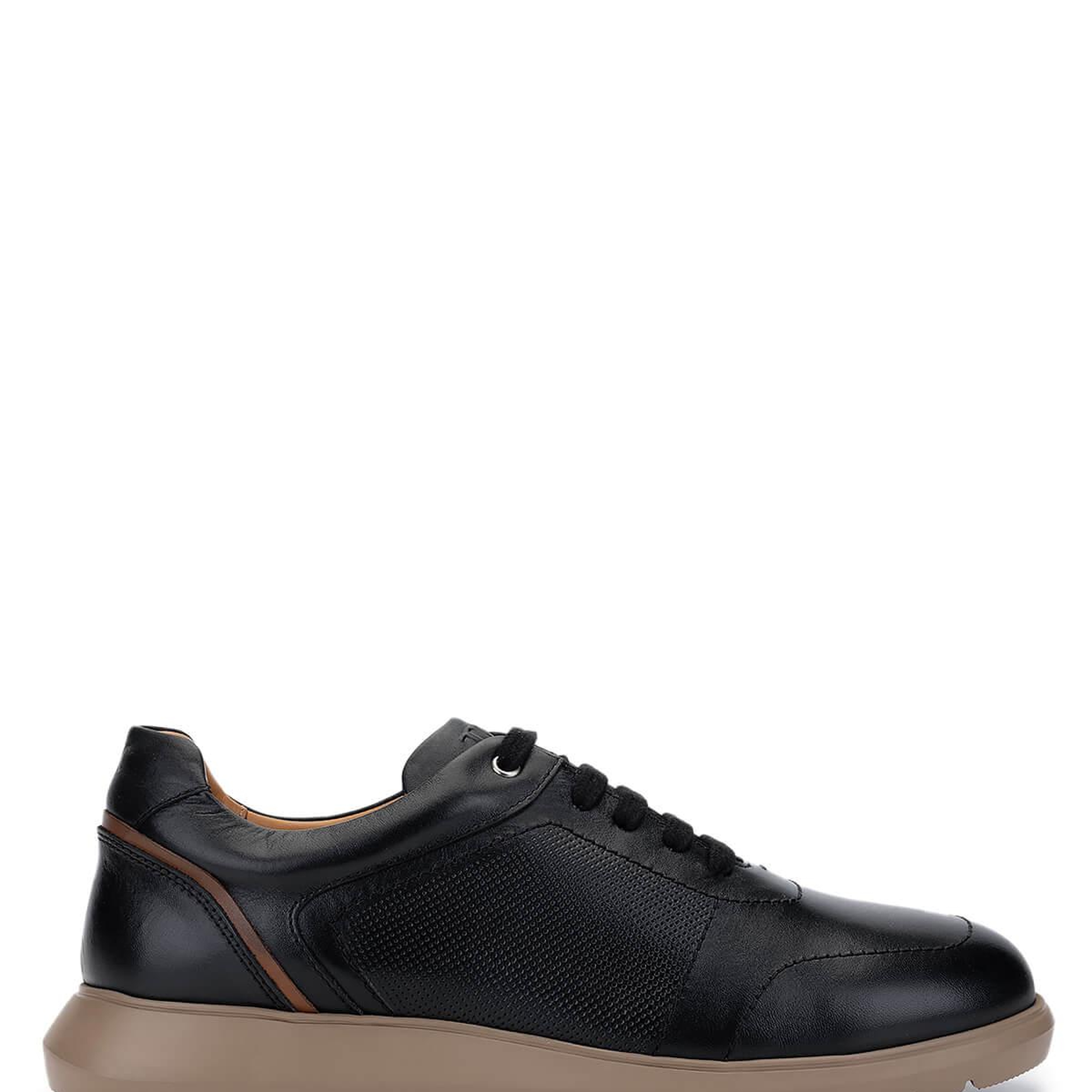 Tamer Tanca Erkek Hakiki Deri Siyah Sneakers & Spor Ayakkabı