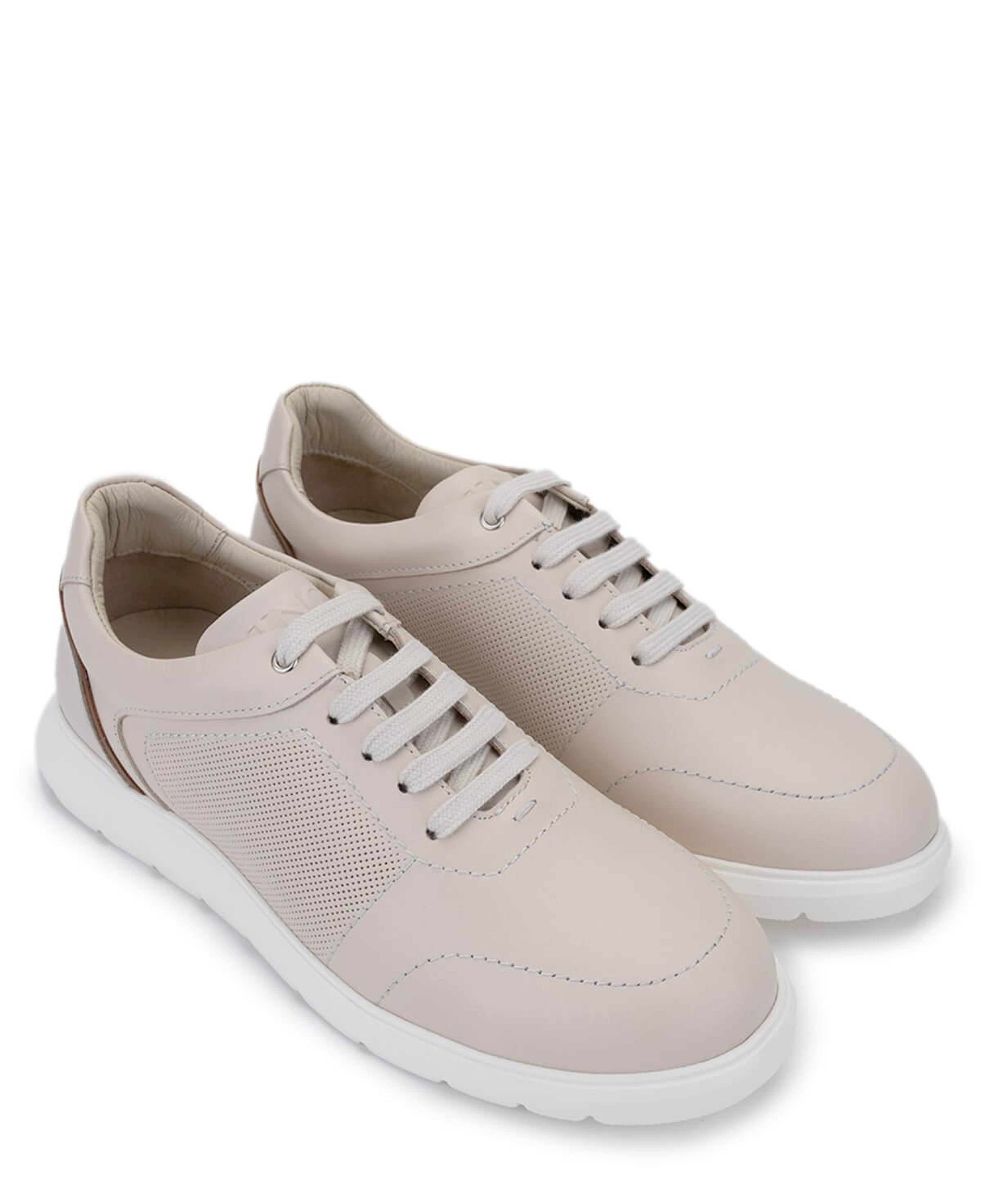 Tamer Tanca Erkek Hakiki Deri Bej Sneakers & Spor Ayakkabı