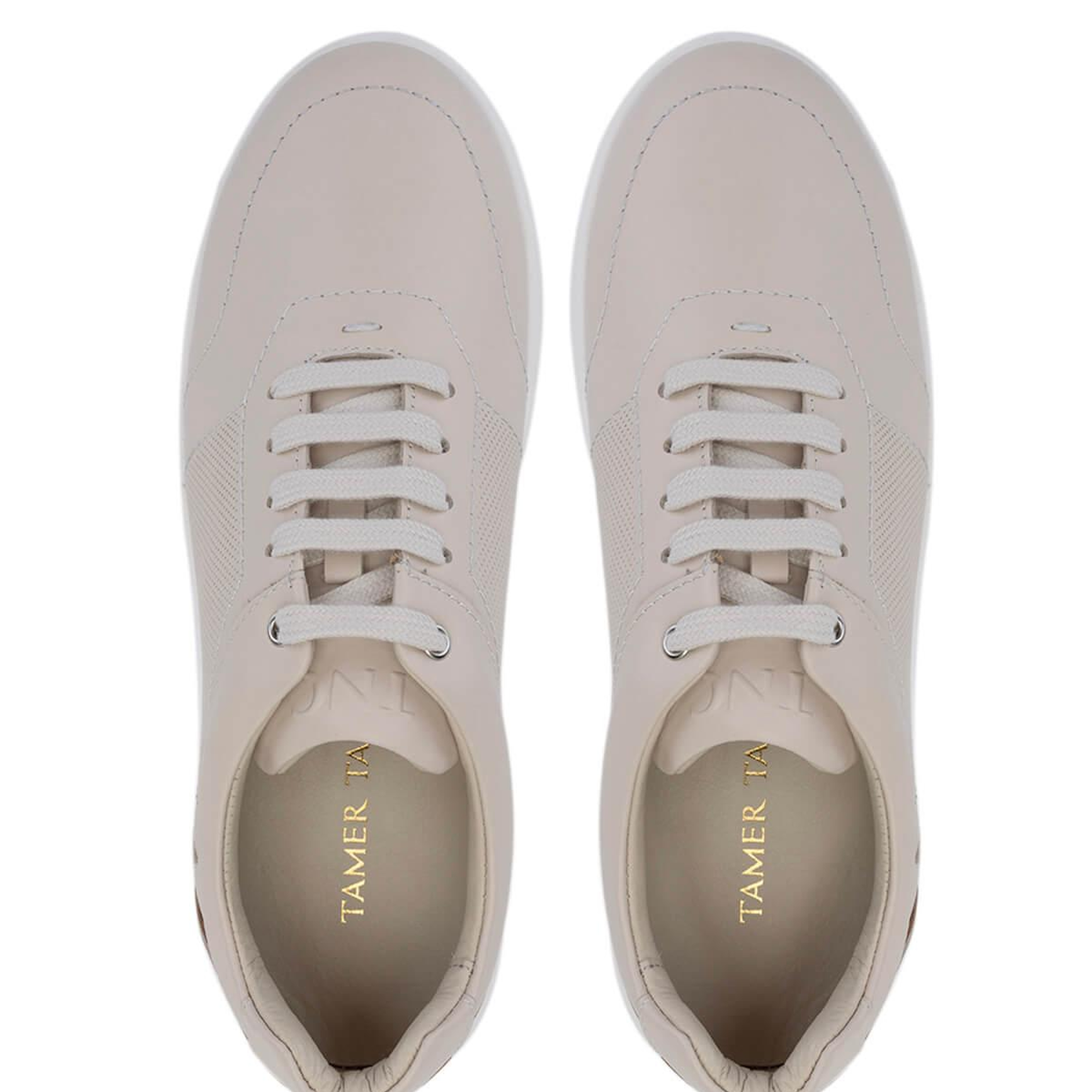 Tamer Tanca Erkek Hakiki Deri Bej Sneakers & Spor Ayakkabı