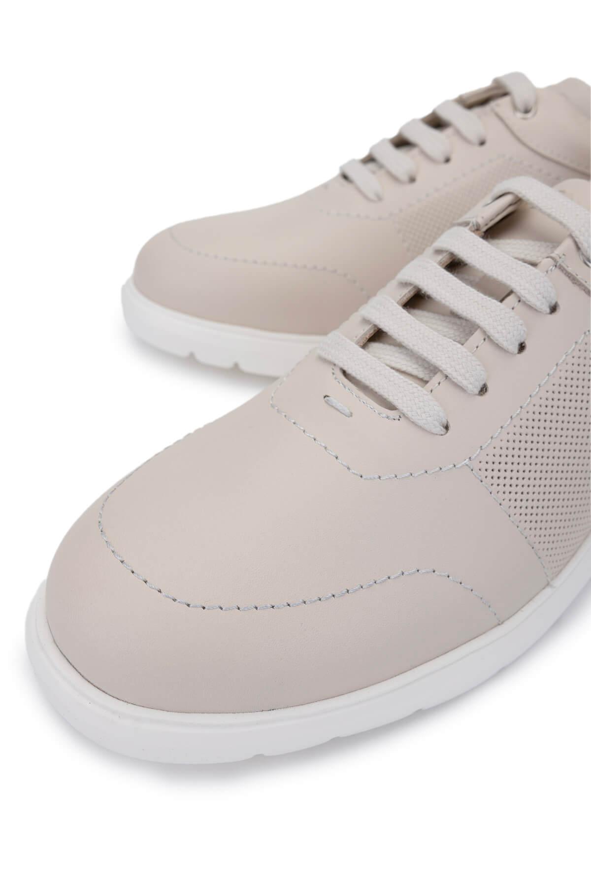 Tamer Tanca Erkek Hakiki Deri Bej Sneakers & Spor Ayakkabı