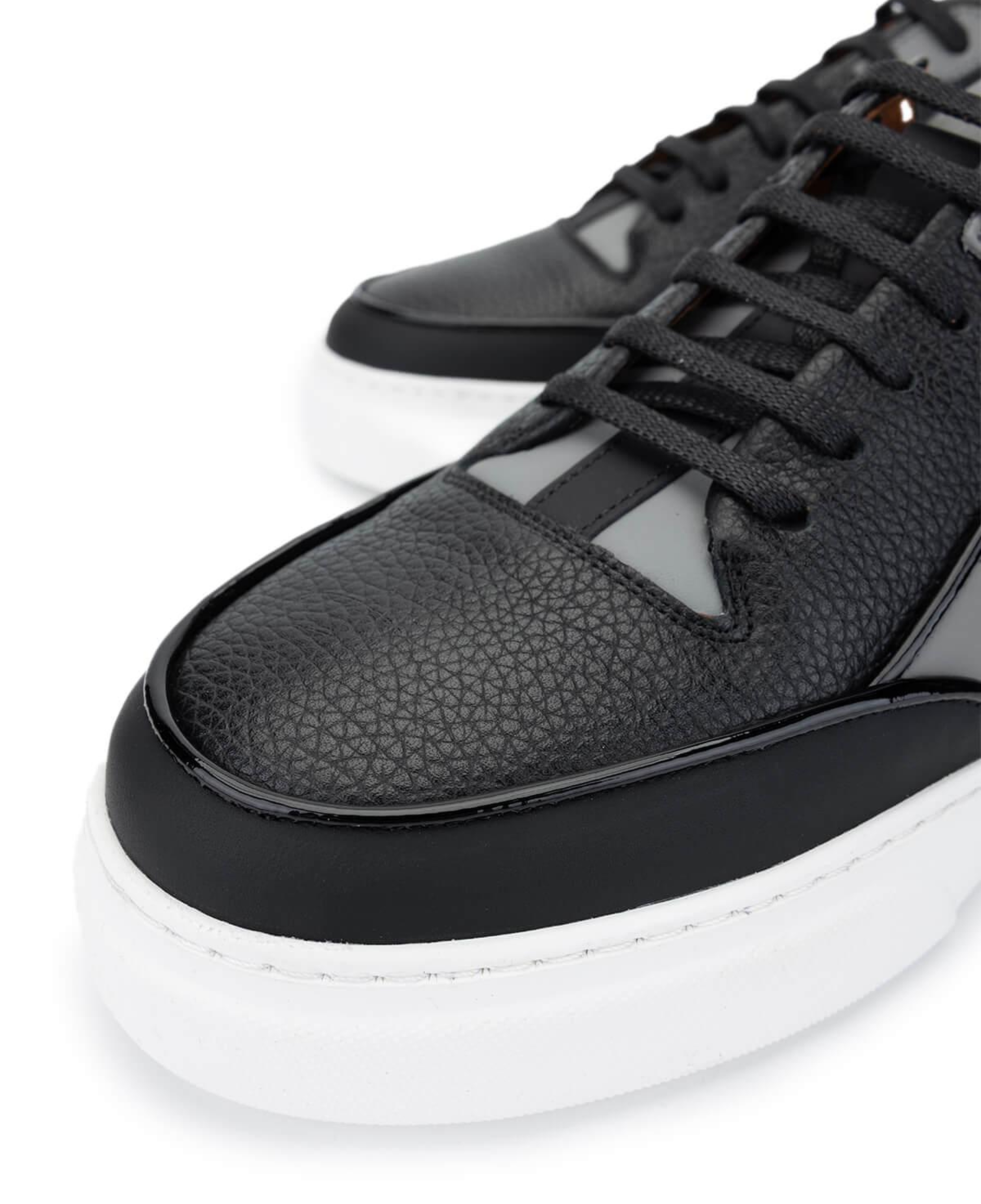 Tamer Tanca Erkek Hakiki Deri Siyah Sneakers & Spor Ayakkabı